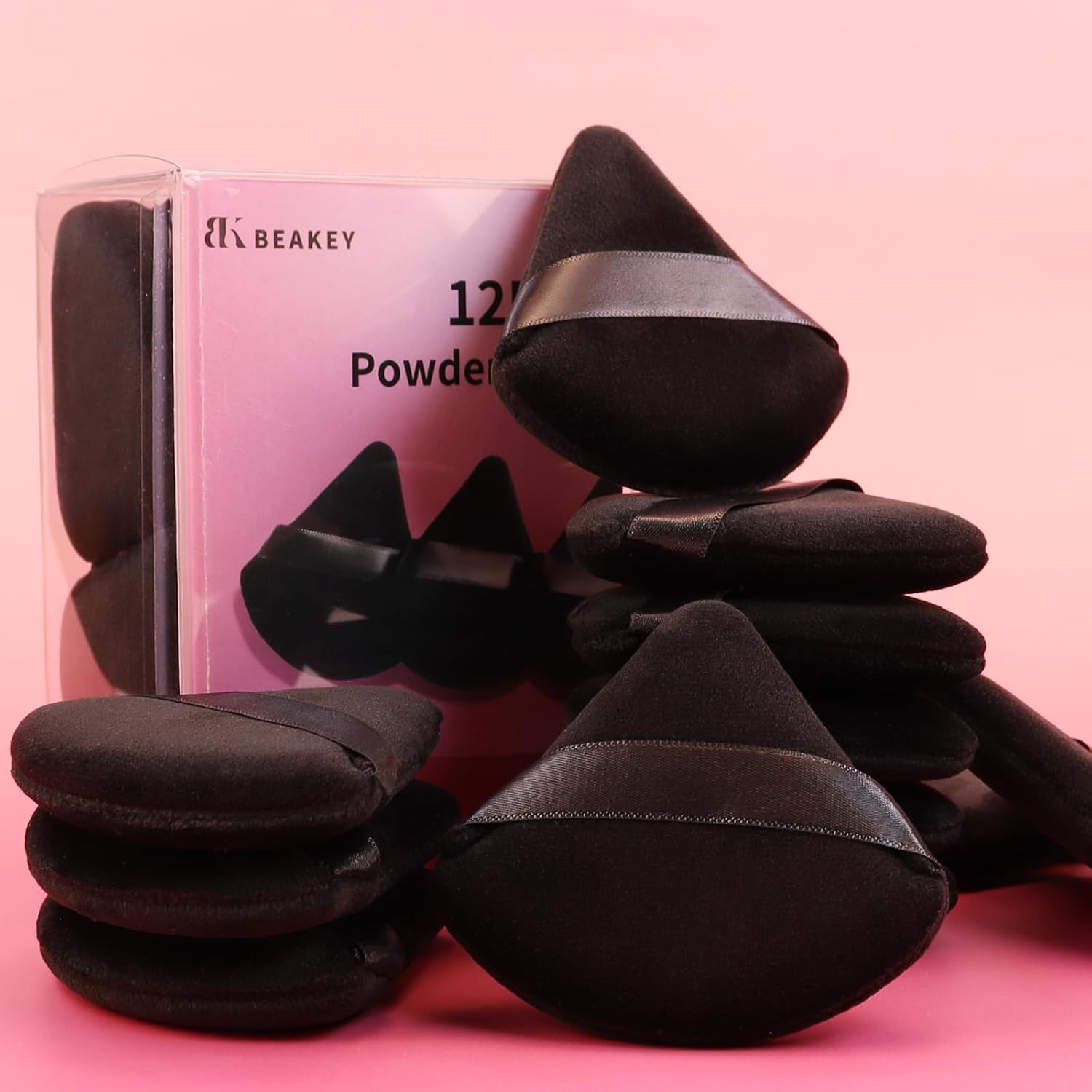 BEAKEY 12pcs Powder Puffs for Face Powder Triangle Powder Puff for Loose and Cosmetic Foundation, Makeup Puff for Contouring, Cloud Kiss Beauty Makeup Tools - Image 7