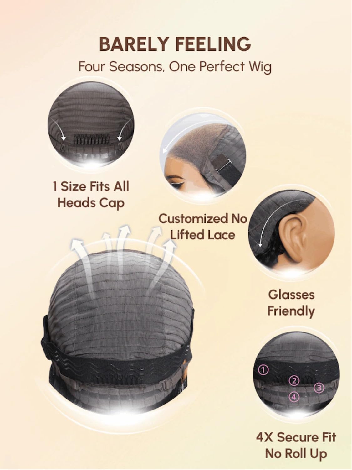 Beauty Forever Black Fluffy Natural Loose Wave Curtain Bangs Wig Glueless Wigs Human Hair Pre Plucked Pre Cut 7x5 Bye Bye Knots Lace Closure Ready to Wear Wig for Women 180% Density 16 Inch - Image 7