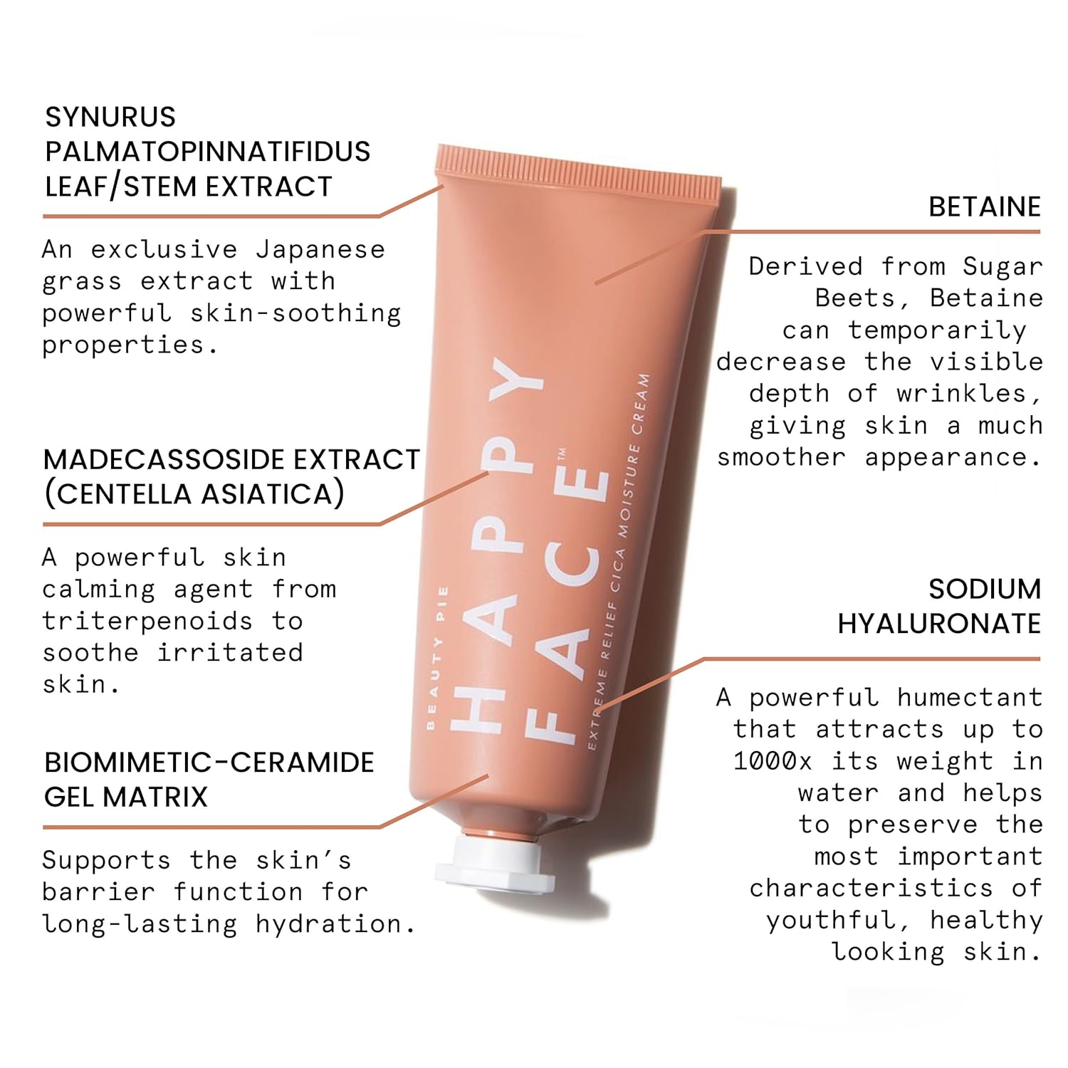 Beauty Pie Happy Face Extreme Relief Cica Moisture Cream For Sensitive Skin & Soothing, Calming Hydration - Image 3