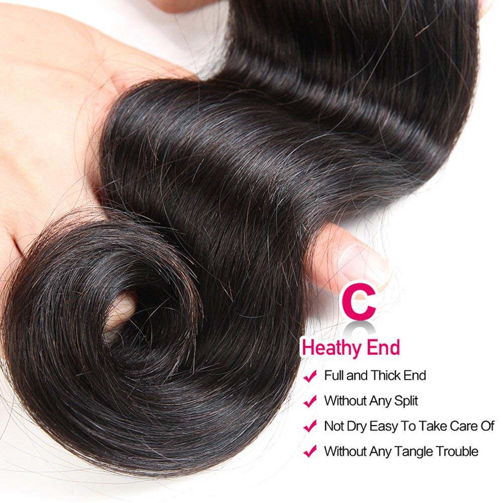 Beauty Princess Brazilian Hair Body Wave 3 Bundles 16 18 20inchs 10A Human Hair Weave Bundles Natural color - Image 5