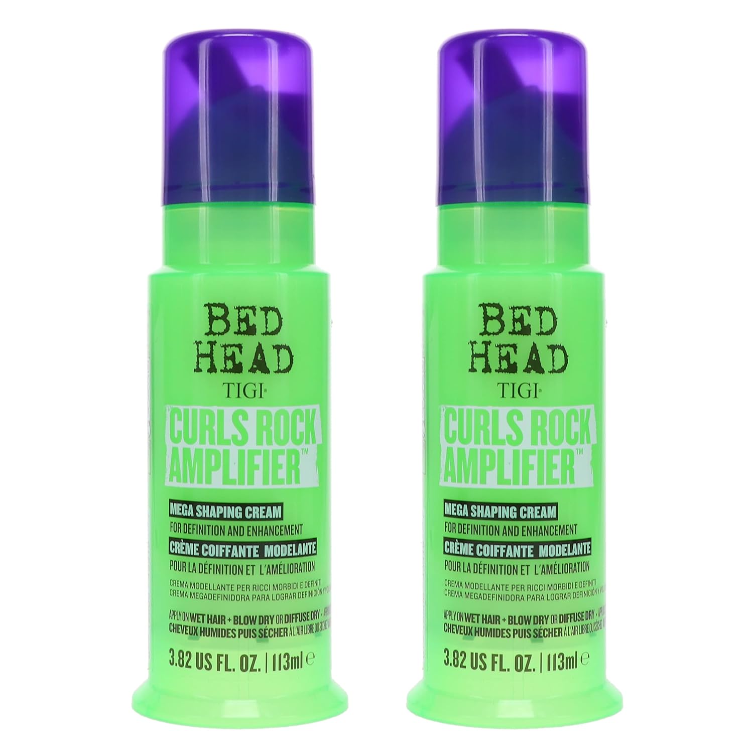 Bed Head by TIGI Curls Rock Amplifier Curly Hair Cream for Defined Curls 3.8 oz (Pack of 2)
