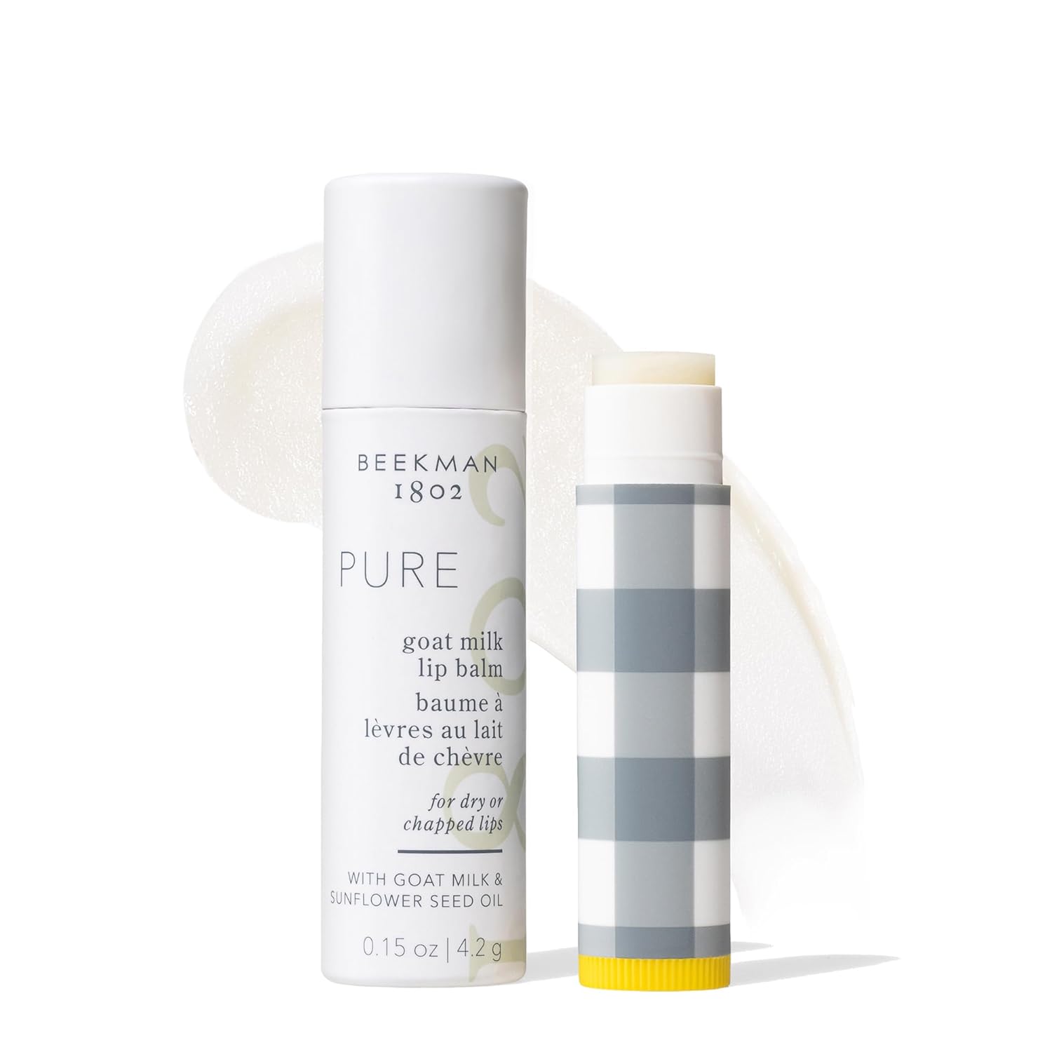 Beekman 1802 Goat Milk Lip Balm - Nourishes, Hydrates & Softens Lips - Prevents & Treats Dry & Chapped Lips - Cruelty-Free Lip Care