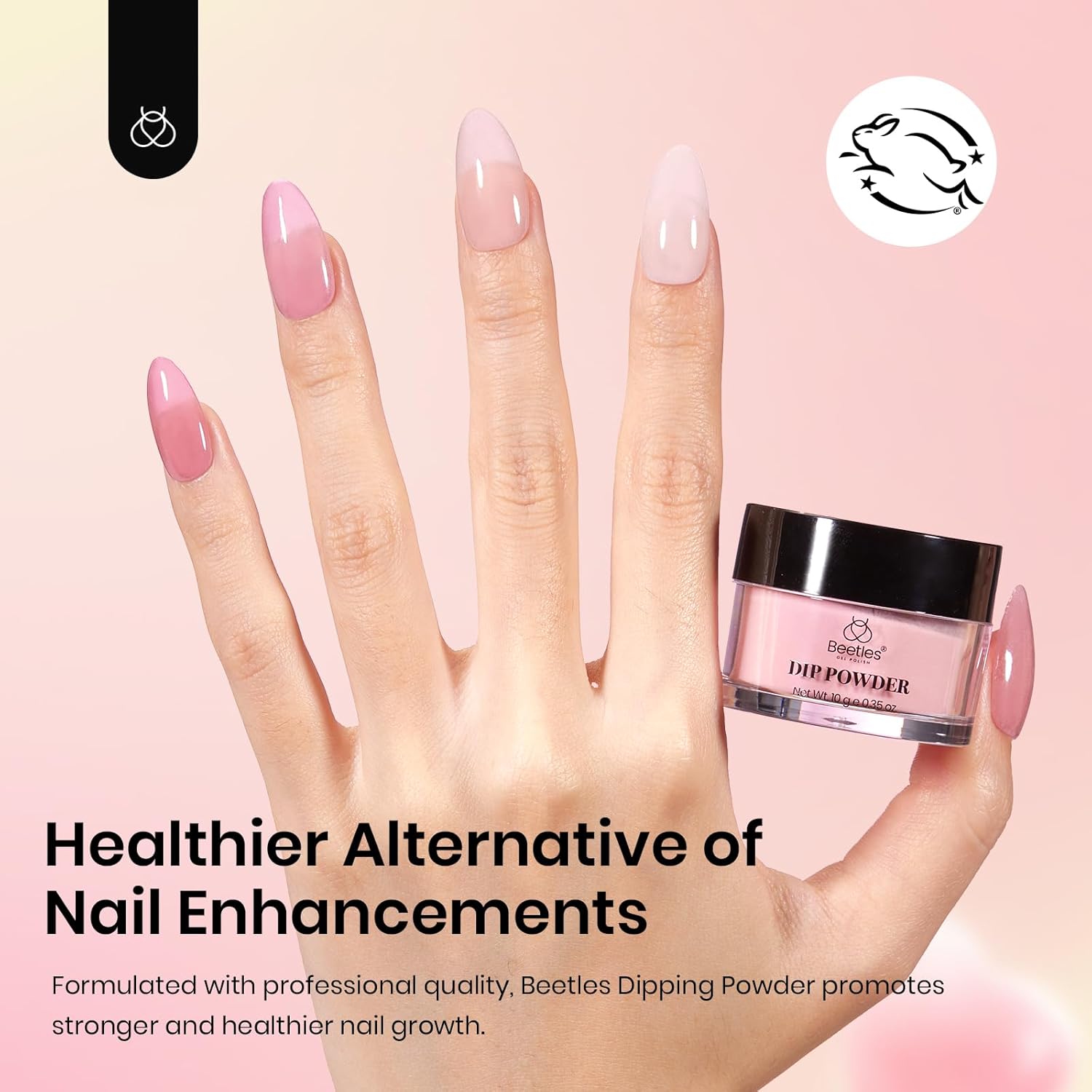 Beetles Dip Powder Nail Kit, 6 Colors Jelly Pink Nude Milky Translucent Powder Dipping Set for All Seasons, Manicure DIY Art at Home, No Need Nail Lamp Cured Gifts for Women - Image 5