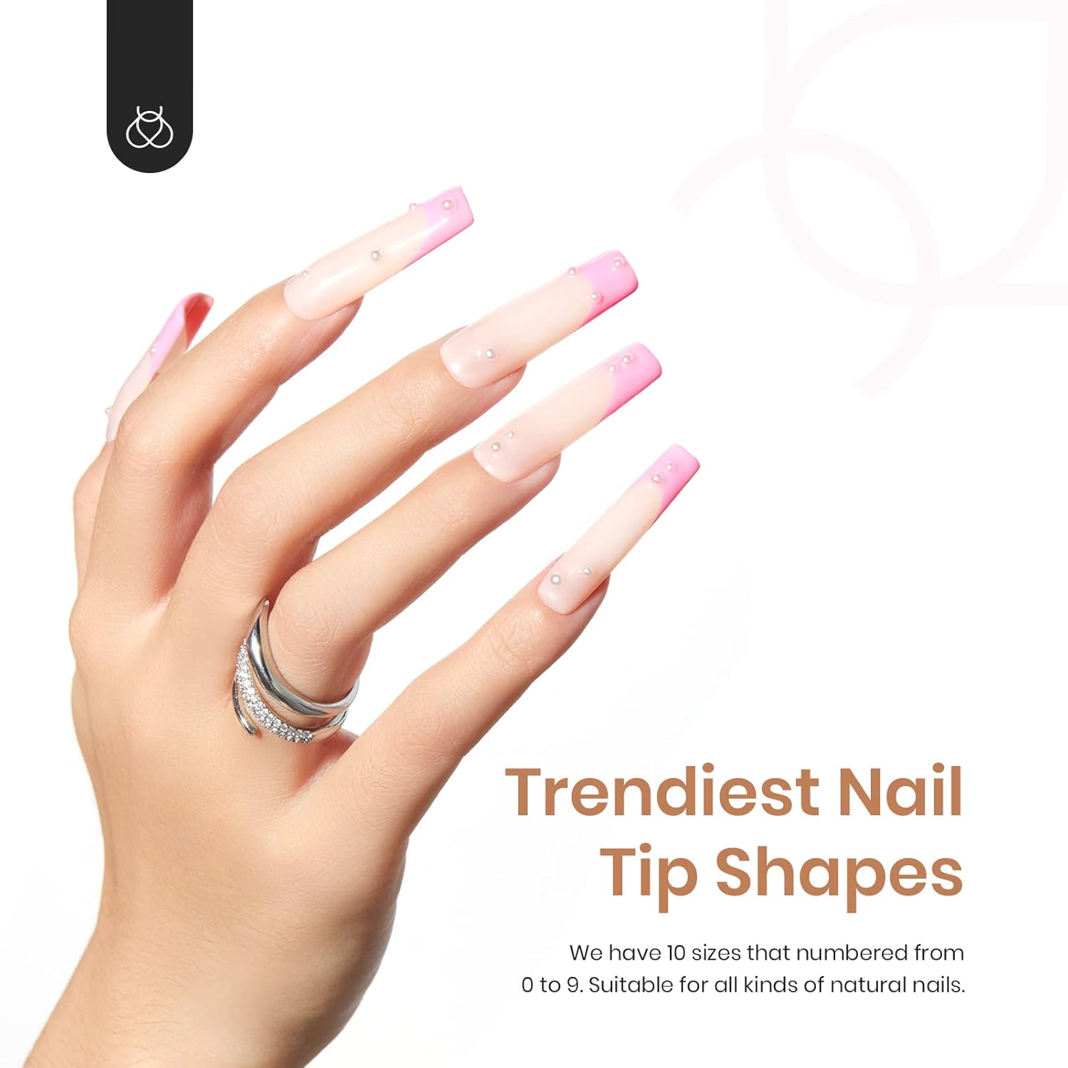 Beetles Gel Nail Kit Gel Nail Tips, 500Pcs Pre-shaped Long Square Gelly Tips Clear Press on Nail Tips Full Cover False Nails for Gel Art Soak Off Nail Extensions Acrylic Nails Women Gifts - Image 4
