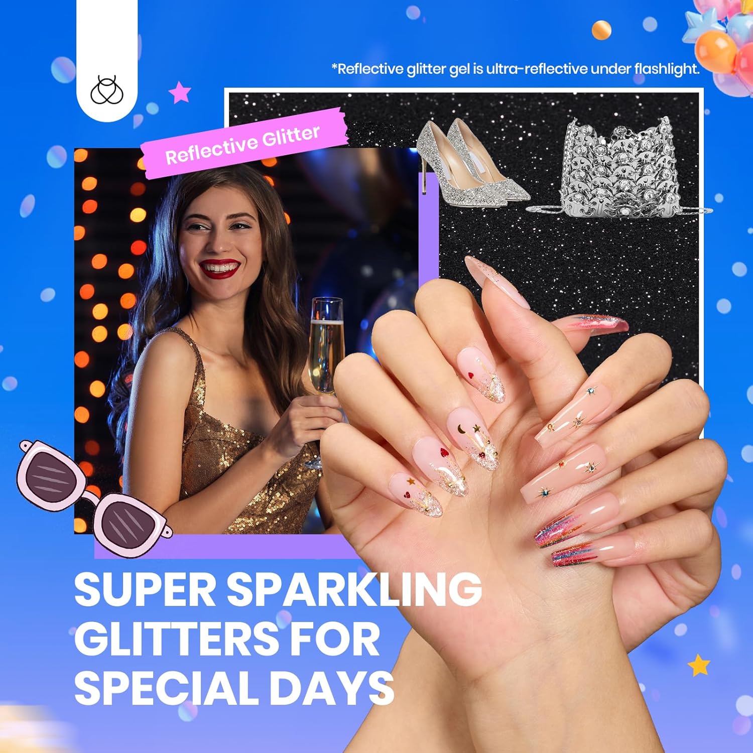 Beetles Gel Nail Polish Set,119 PCS 100 Colors Gel Polish Kit Base Glossy Matte Glitter Top Coat Neon Glitter Pearl Cat Eye White Red Pink Nude Nails Gift for Women Beetles Infinite Styles 100 Colors - Image 6