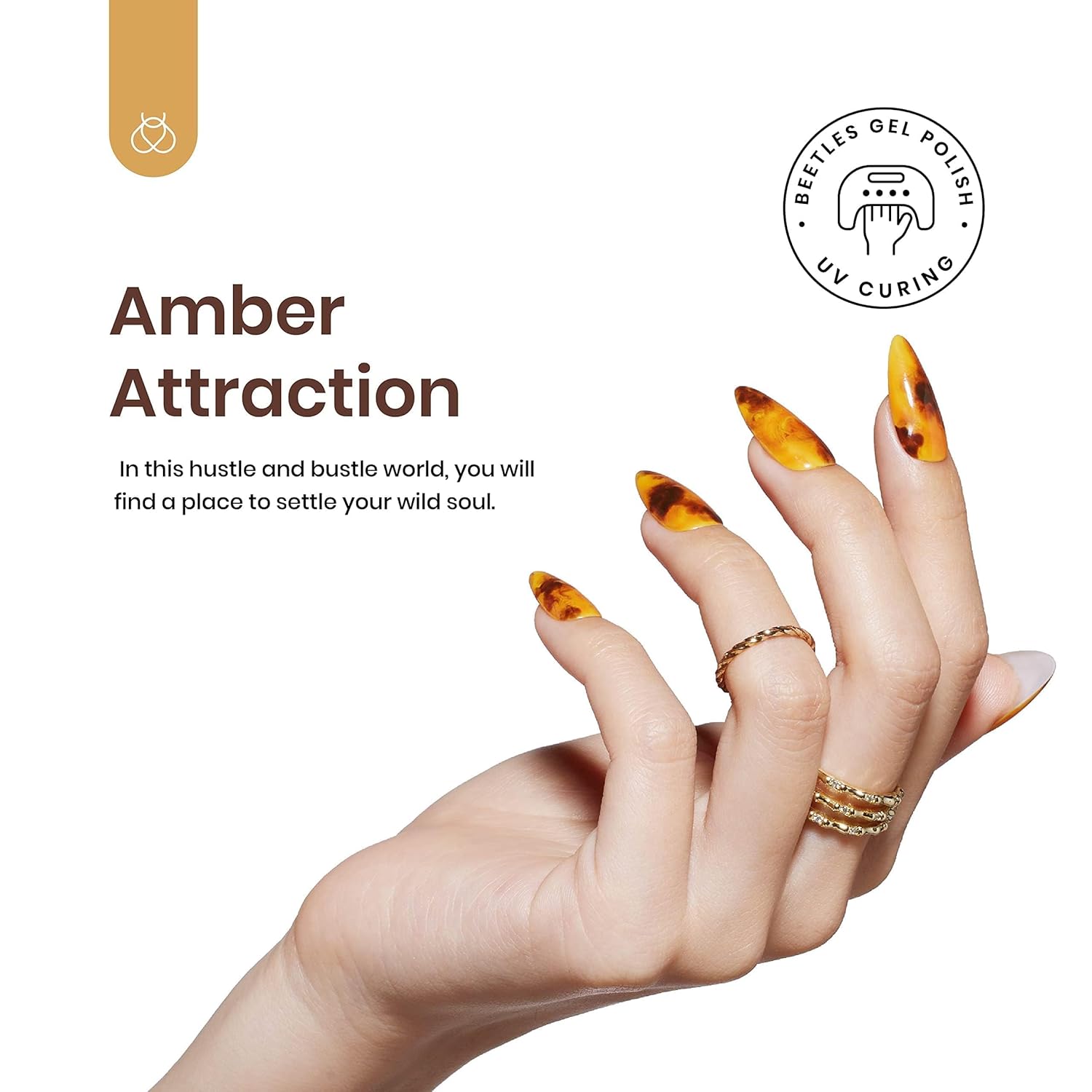 Beetles Gel Nail Polish with Blooming Gel Amber Attraction 5 Colors Gel Polish White Wine Gel Polish Set 1pcs Clear Blooming Gel Polish Soak Off Uv Gel Polish Set for Women - Image 2