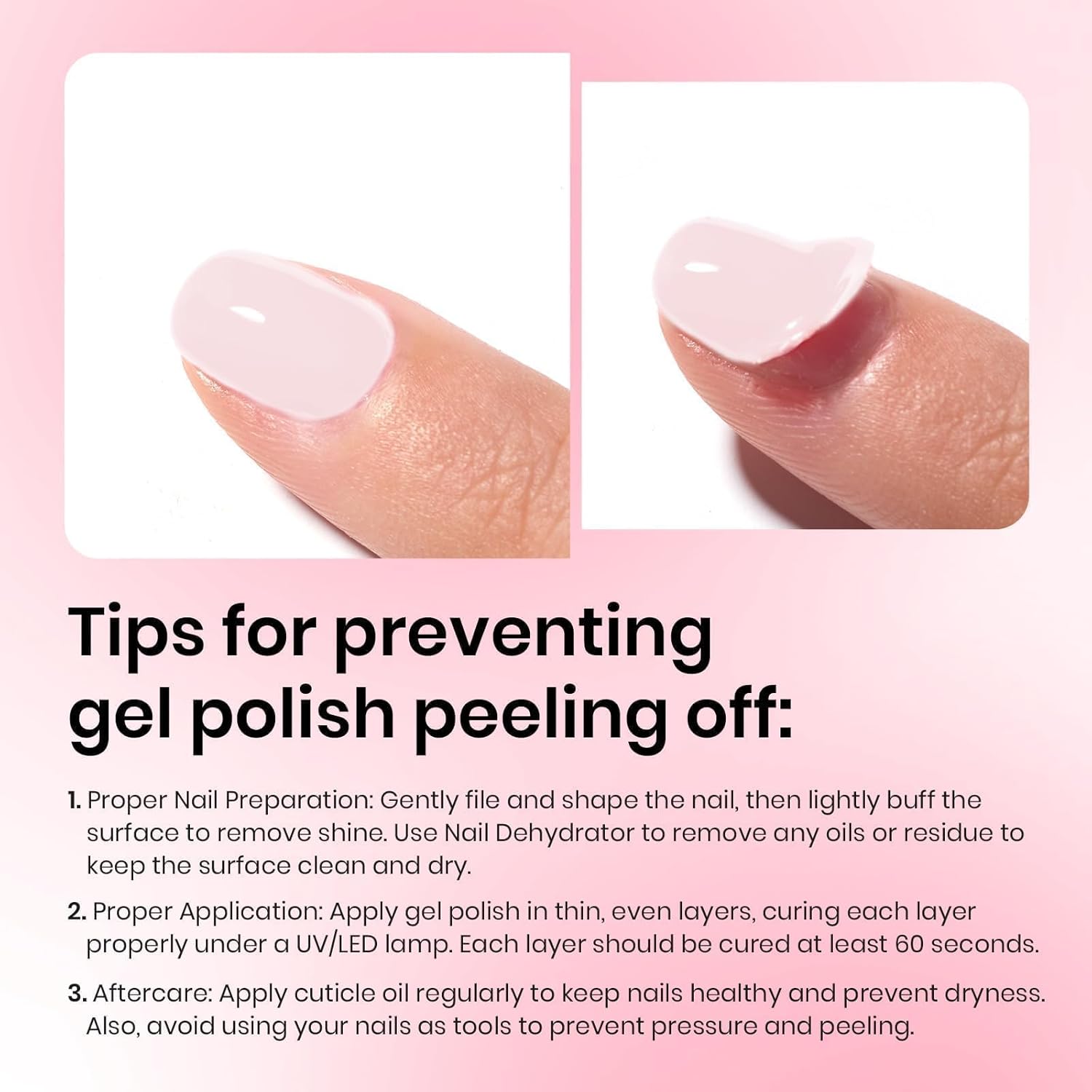 beetles Gel Polish 3 Pcs 15ml No Wipe Gel Top and Base Coat Bubble Bath Gel Polish Soak Off Uv Lamp-Long Lasting Glossy Top Base Gel Milky Pink Gel Nail Polish Jelly Gel Polish Set for Women - Image 7