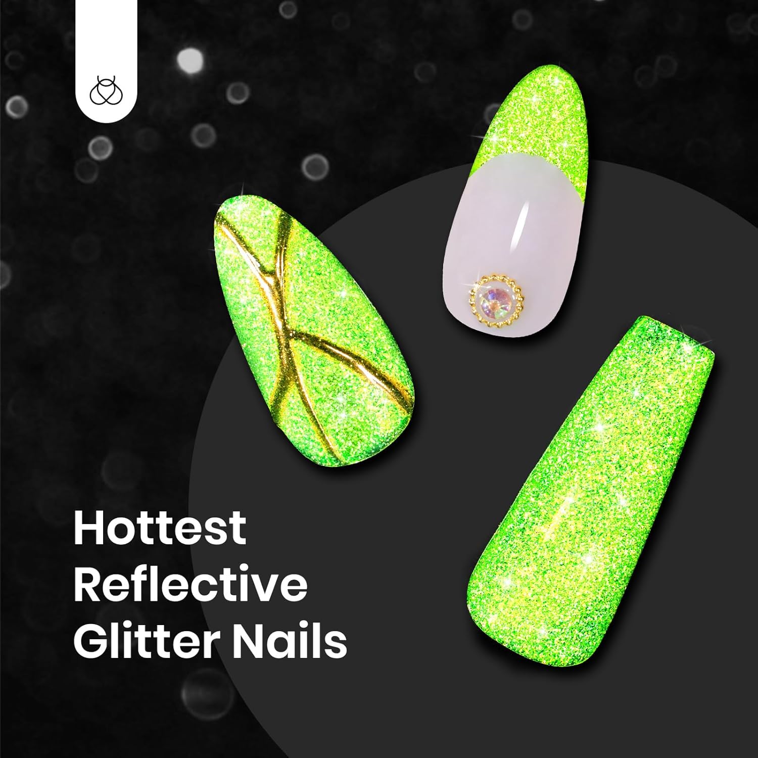 beetles Gel Polish Green Glitter Gel Nail Polish 15ml Reflective Nail Art Manicure Salon DIY at Home Gifts for Women Lime Shock - Image 5