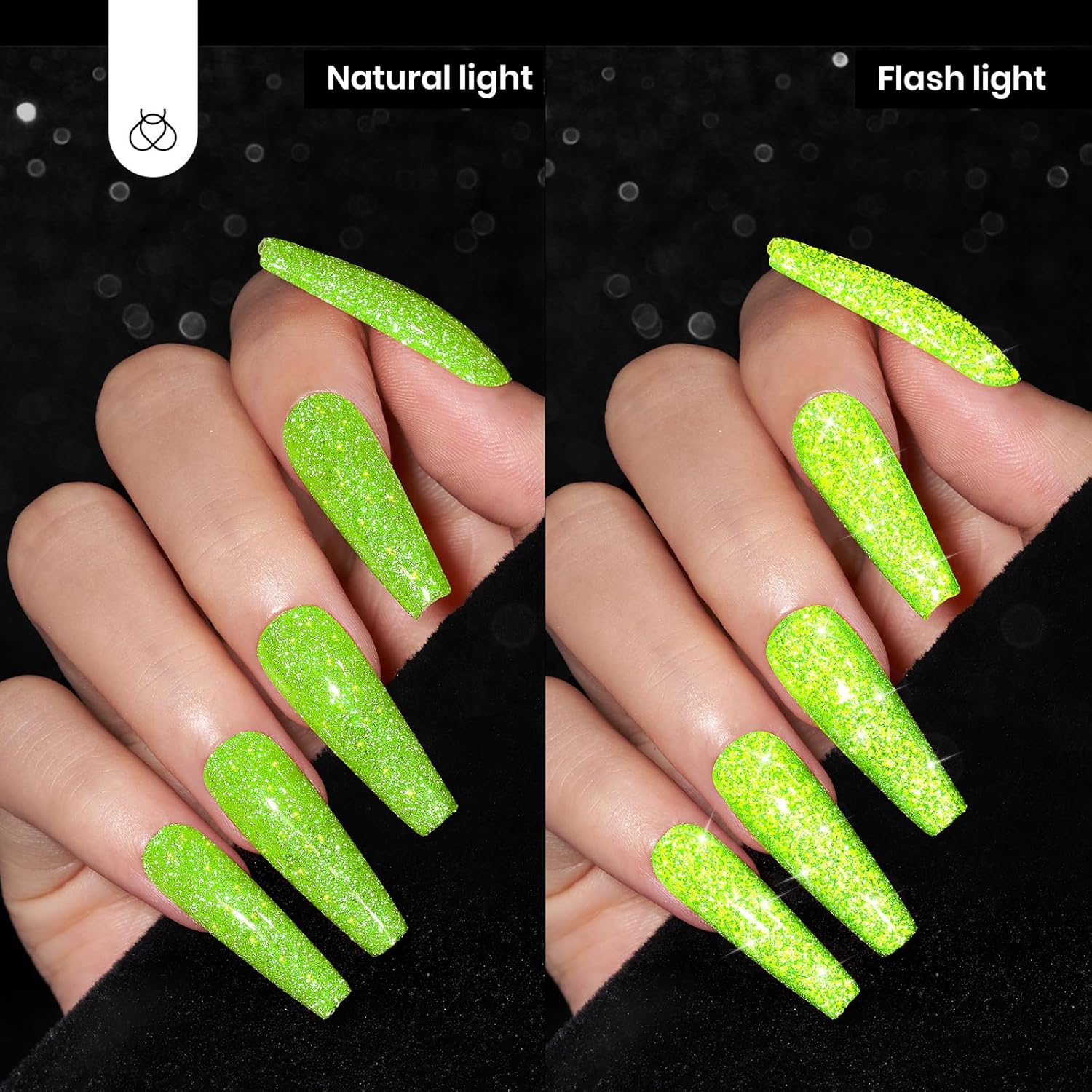 beetles Gel Polish Green Glitter Gel Nail Polish 15ml Reflective Nail Art Manicure Salon DIY at Home Gifts for Women Lime Shock - Image 4