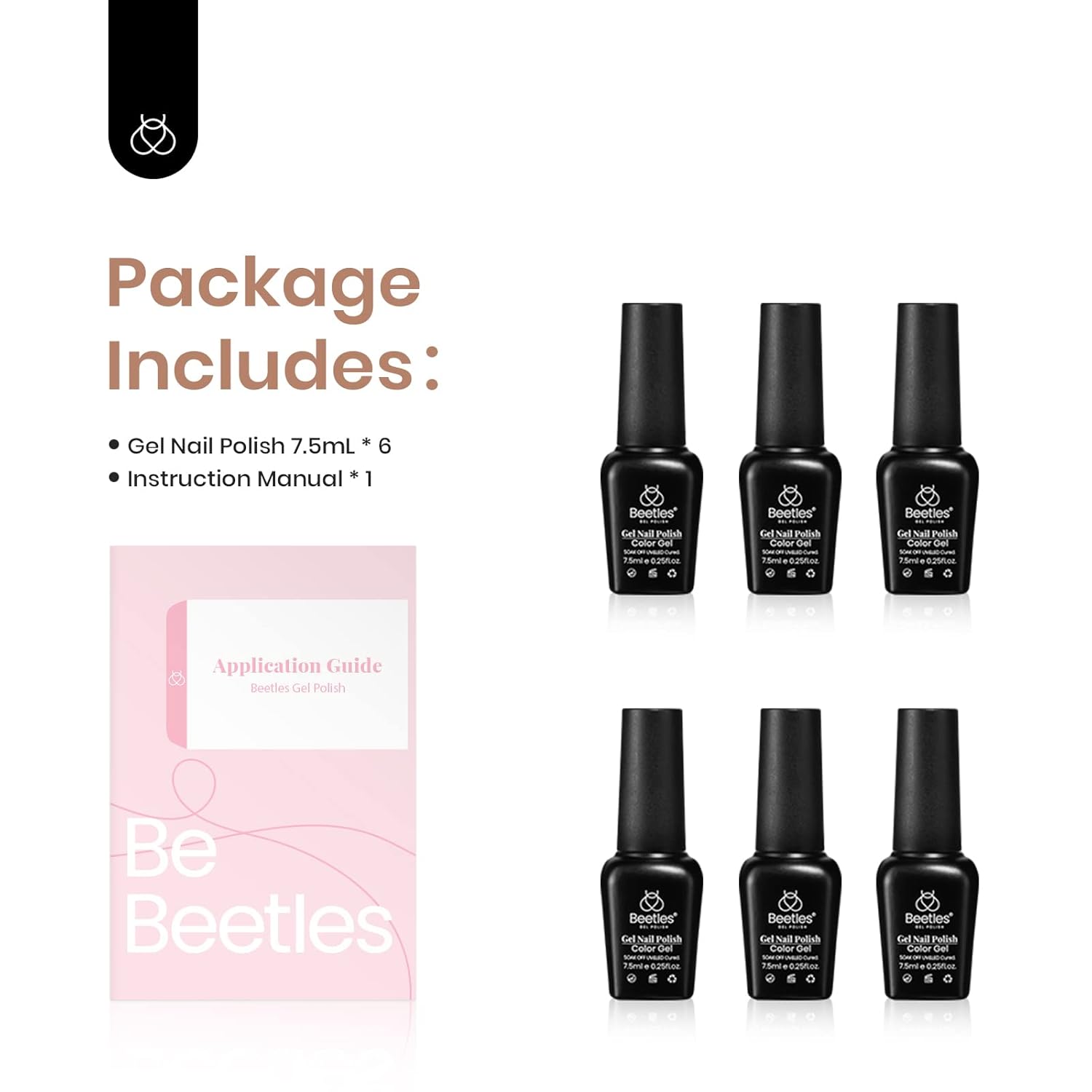 Beetles Jelly Gel Nail Polish Set - 6 Colors Milky Pink Nude Pink Sheer Gel Nail Kit Transparent Effect Summer Gel Soak Off UV Ballet Dress DIY Manicure French Nail Art Gifts for Women - Image 7