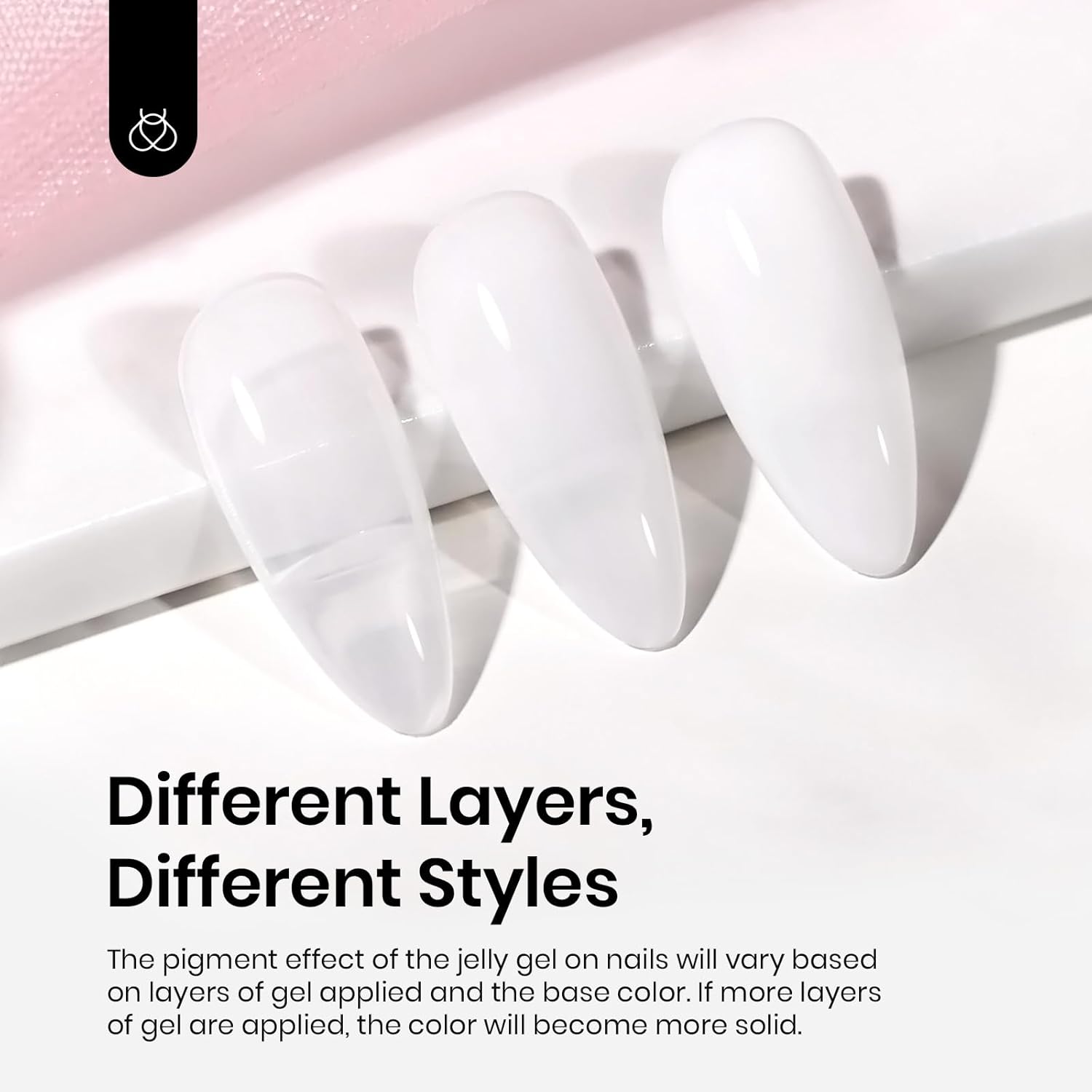 Beetles Neutral Gel Nail Polish 15ml Milky White Jelly Gel Polish Set Nude Color Translucent Sheer Soak Off UV LED Nail Concealer Nail Art Gift for Women 0.5Oz - Image 3