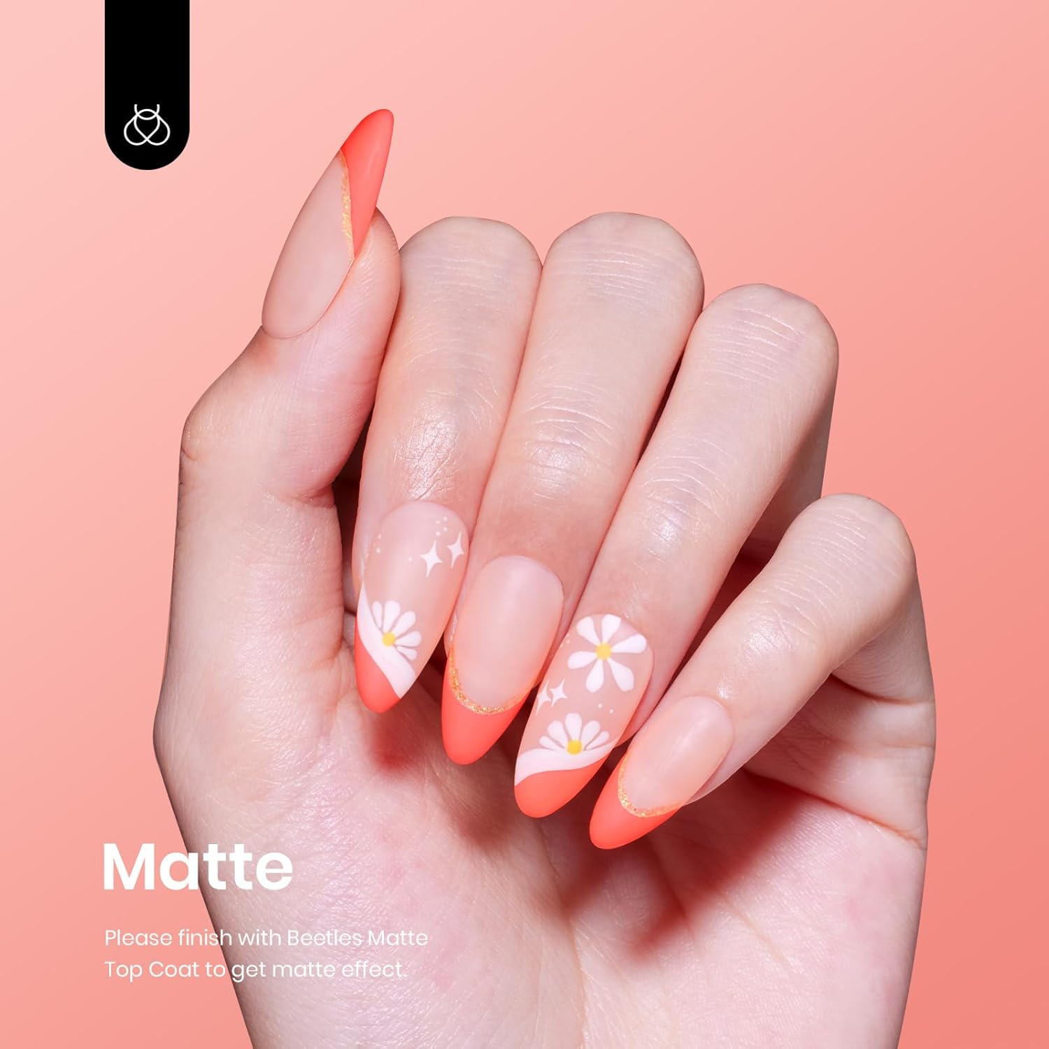 Beetles Peach Gel Nail Polish Carly Coral Orange Color Soak Off UV LED Nail Lamp Gel Polish 15 ml Each-Summer Nail Art DIY Manicure Gift for Women Girls - Image 4