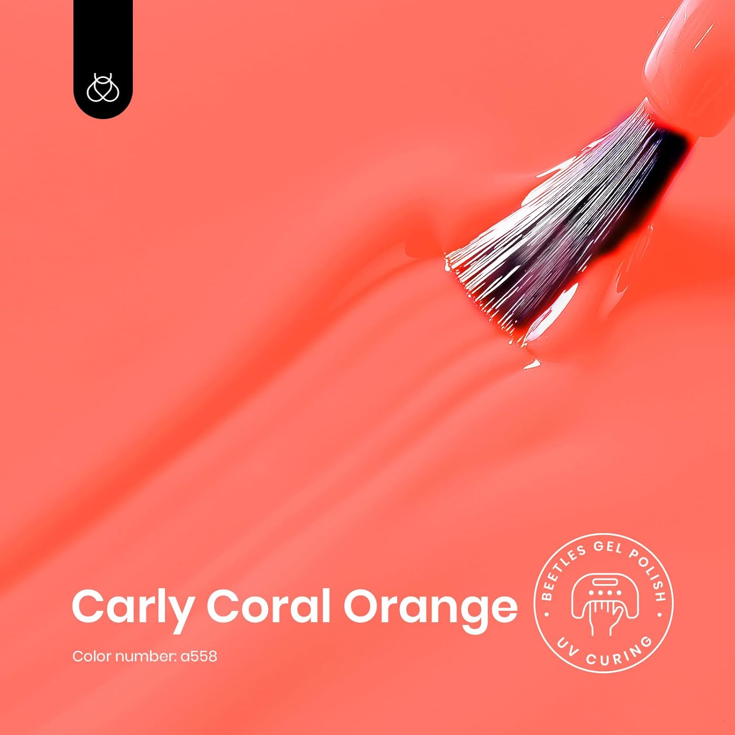 Beetles Peach Gel Nail Polish Carly Coral Orange Color Soak Off UV LED Nail Lamp Gel Polish 15 ml Each-Summer Nail Art DIY Manicure Gift for Women Girls - Image 2