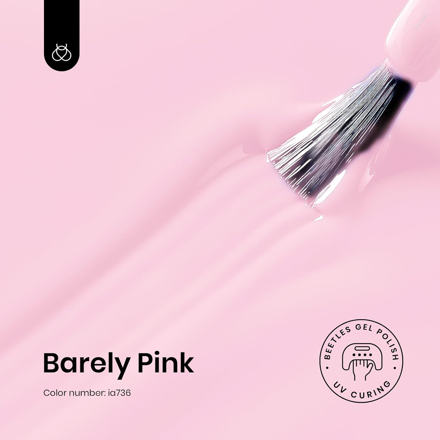 Beetles Pink Gel Nail Polish Spring Barely Pink Gel Polish Soak Off LED Nail UV LED Lamp Pastel Nail Art Manicure Salon DIY Home 0.51Oz Gift for Women - Image 2