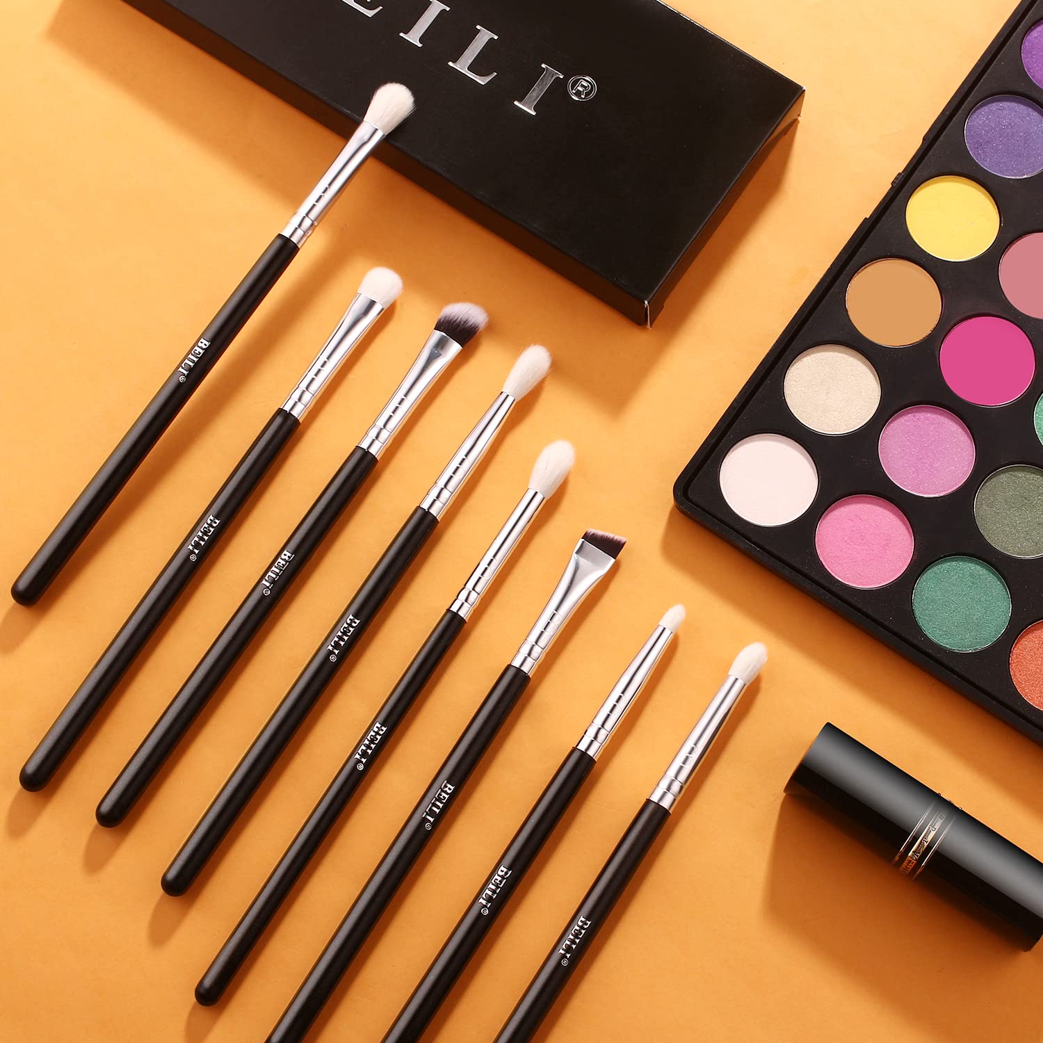 BEILI Eyeshadow Brush Set Professional Eye Blending Brushes for Lid Small Soft Eye Brushes 8pcs Natural Goat Hair Eye Makeup Brushes Set - Image 4