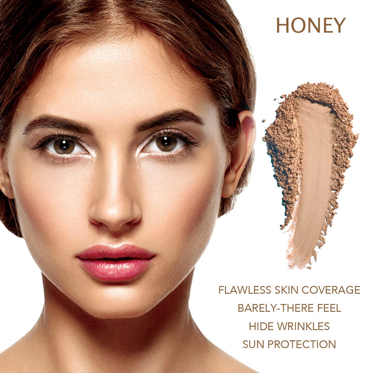 Bellaterra Cosmetics Mineral Powder Foundation | Long-Lasting All-Day Wear | Buildable Sheer to Full Coverage – Matte | Sensitive Skin Approved | Natural SPF 15 (Honey) 9 grams - Image 4