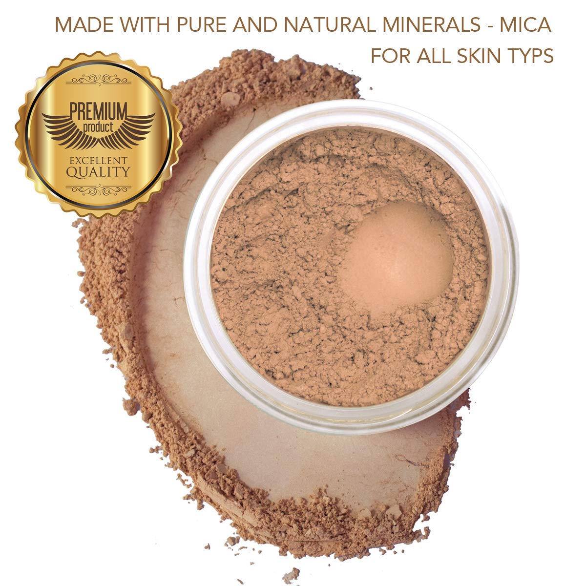 Bellaterra Cosmetics Mineral Powder Foundation | Long-Lasting All-Day Wear | Buildable Sheer to Full Coverage – Matte | Sensitive Skin Approved | Natural SPF 15 (Honey) 9 grams - Image 2