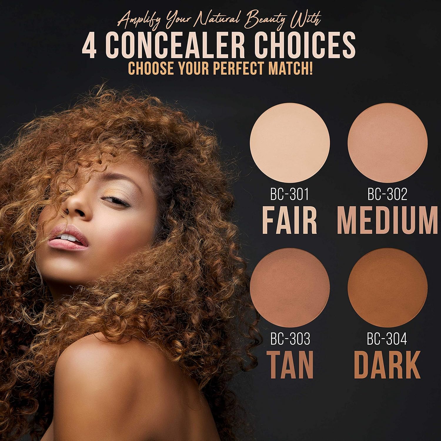 Belloccio High Definition Fair Shade Makeup Concealer 5 gram Jar - Conceal Imperfections, Hide Blemishes, Dark Under Eye Circles, Cosmetic Cream - Use Under Airbrush Foundation - Image 4