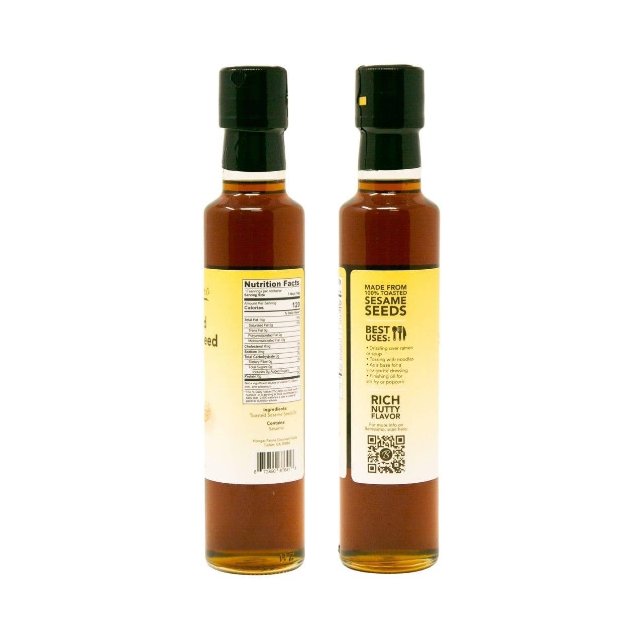 Benissimo 100% Toasted Sesame Oil, Glass Bottle, Non-GMO Cooking Oil, 8.45 FL Oz - Image 3