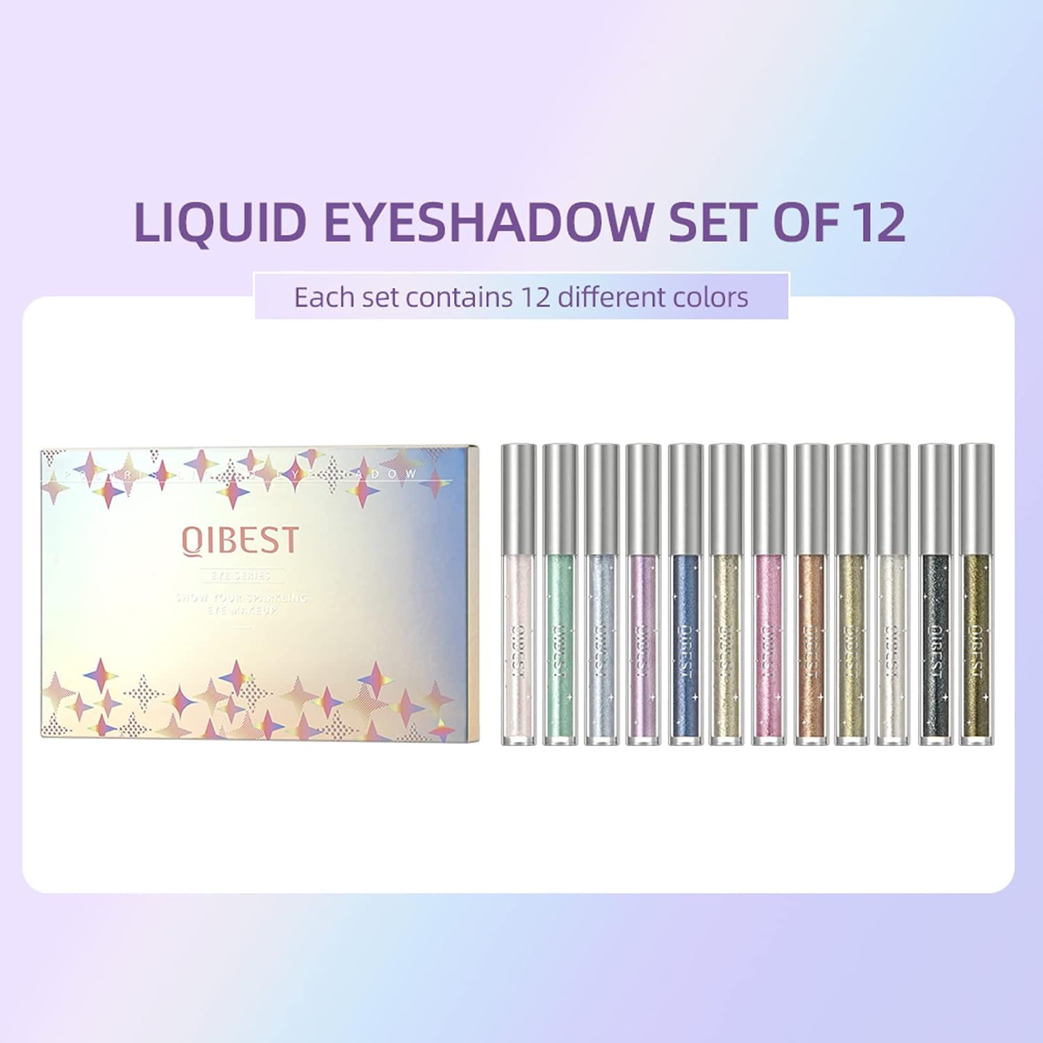 BestLand 12 Colors Liquid Glitter Eyeshadow Set, Multi-dimensional Metallic Glitter Shimmer Smokey Eye Looks Waterproof Long Lasting Quick-Drying Sparkling Eye Shadow Makeup Kits (Color A) - Image 9