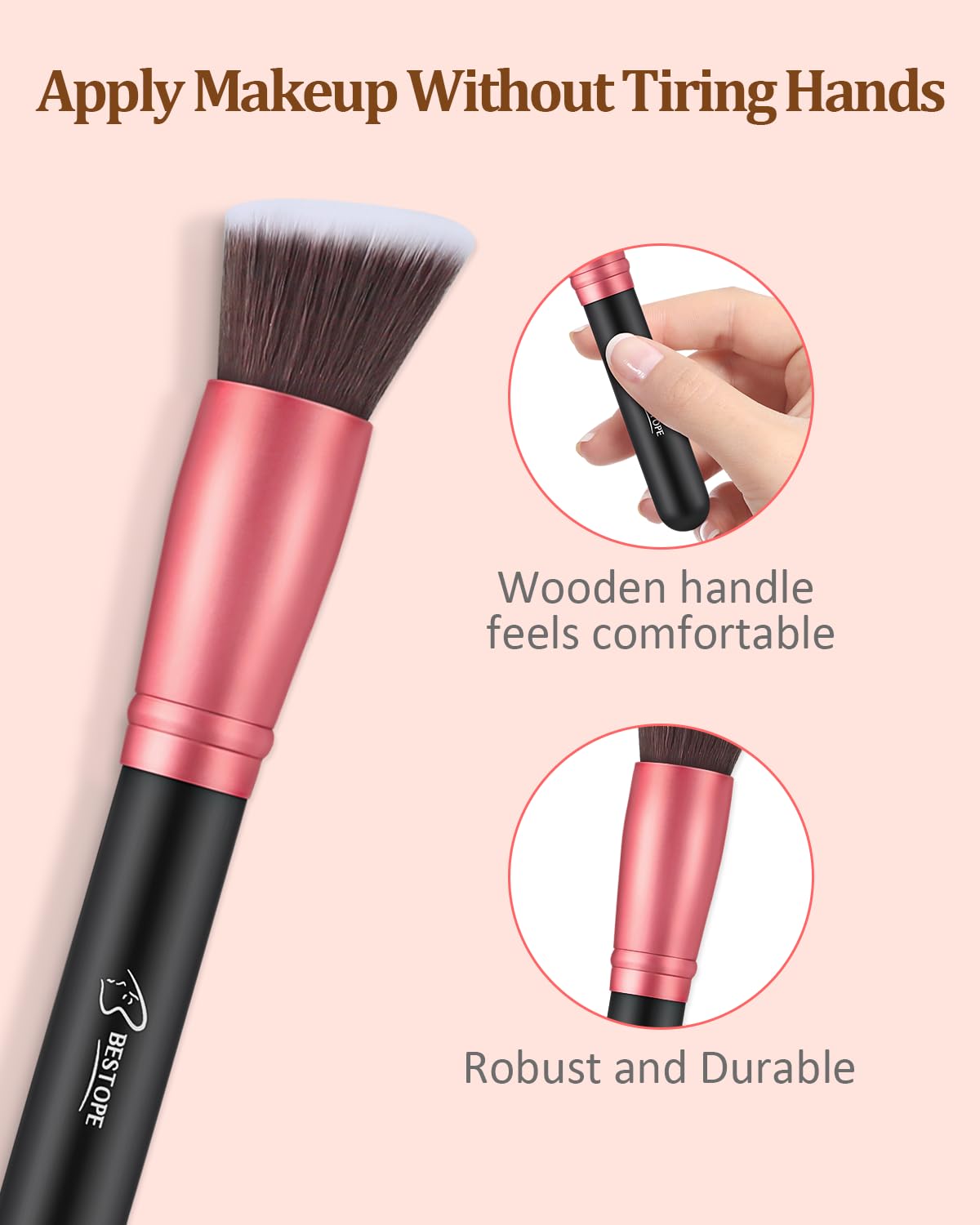 BESTOPE PRO Makeup Brushes 16 Pcs Makeup Brush Set, Blending Brush for Foundation, Premium Synthetic Powder Concealers Makeup Brushes for Eyes and Face, Eye Shadows Brushes, Eyeliner Make Up Brushes - Image 5