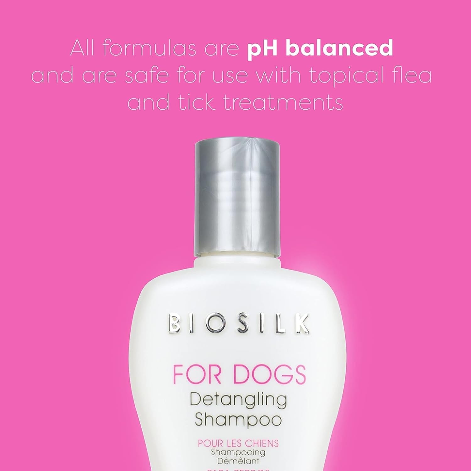 BioSilk for Dogs Silk Therapy Moisturizing Dog Detangling Shampoo - Dog Matted Hair Detangler Cleans, Moisturizes, and Detangles - Dematting Shampoo for Dogs, Grooming Supplies, 12 Fl Oz - Image 4