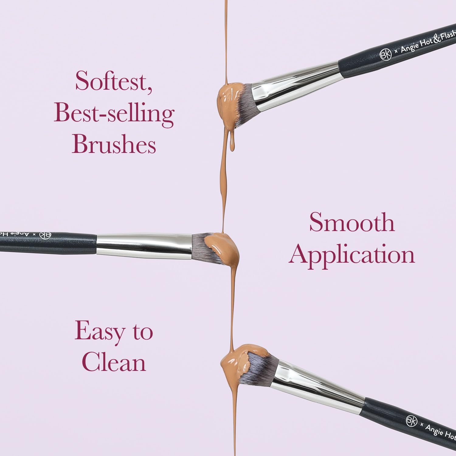 BK BEAUTY BRUSHES - ANGIE HOT & FLASHY A506 CONCEALER - Viral "Kitten Paw" Face Brush - Under-Eye Concealing and Contouring - Makeup Brushes - Image 4