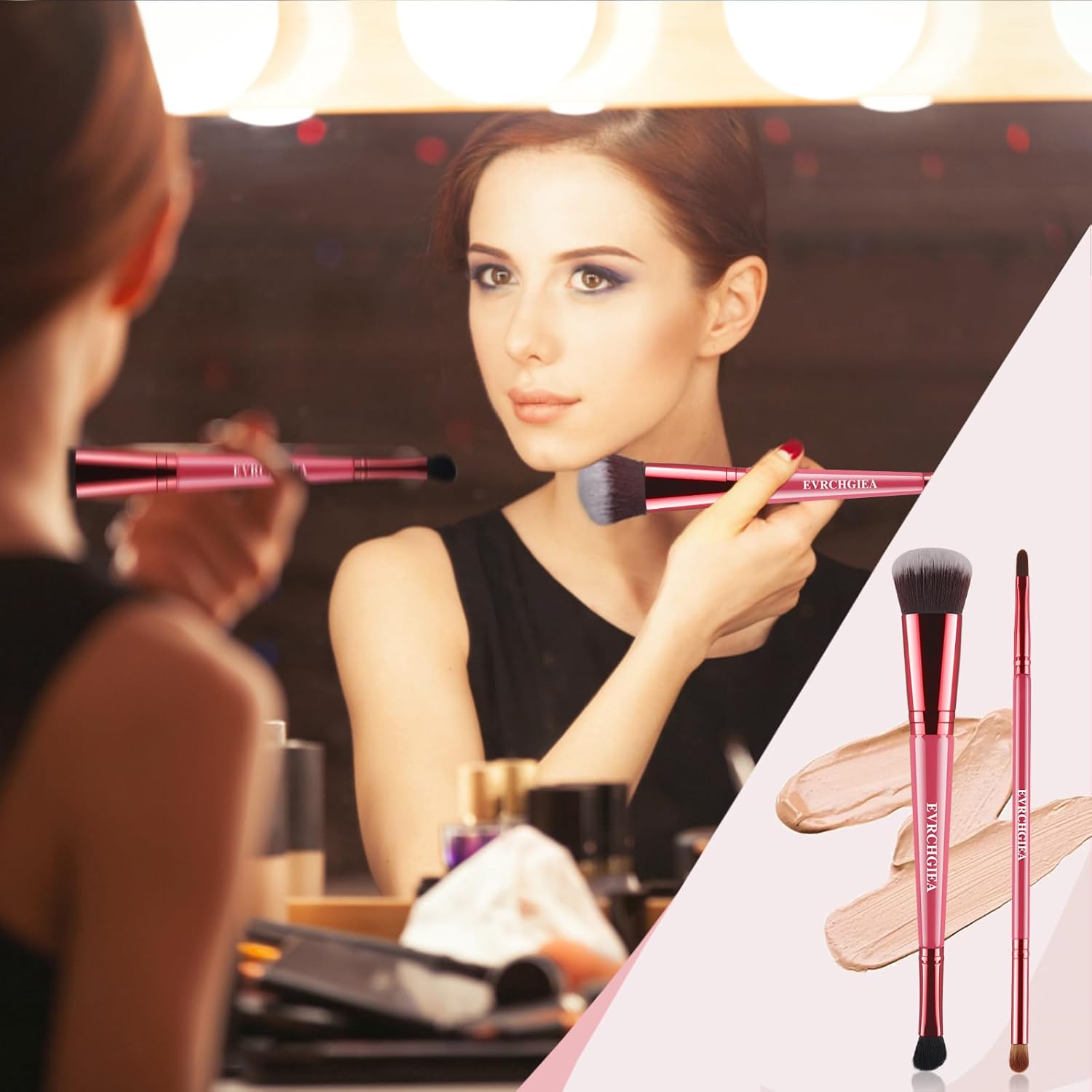 Blending Contour Brush for Makeup, Foundation Contour Concealer Brush Set, Foundation Brush for Liquid Makeup, Cream, Dual Sided Makeup Brushes Good for Travel - Image 6