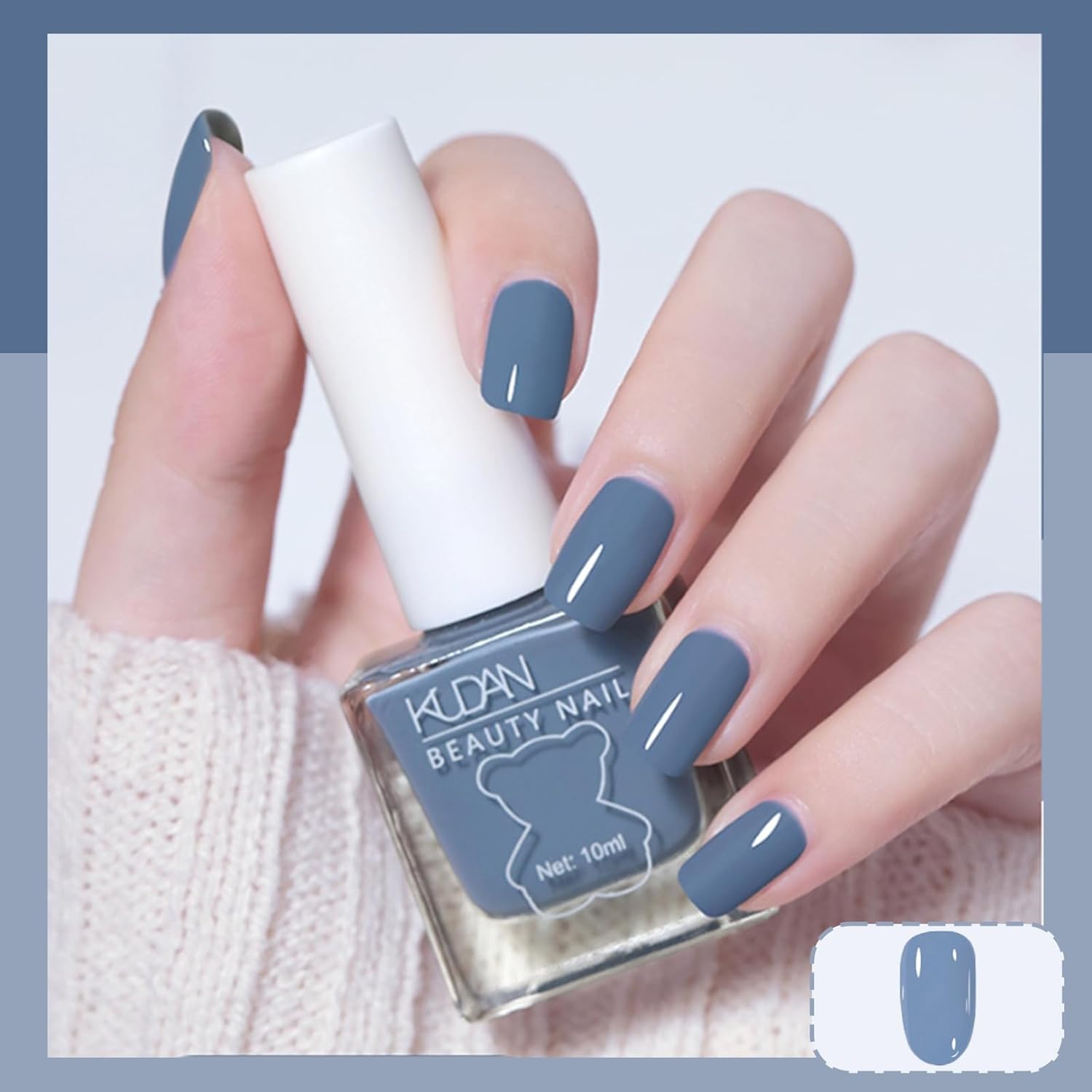 Blue Nail Polish - Long-Lasting Nail Polish - Air Dry Quick Dry Nail Varnish - Chip Resistant Nail Lacquer Easy Apply - Fingernail Polish Nail Art Polish for Women Manicure DIY - Image 6
