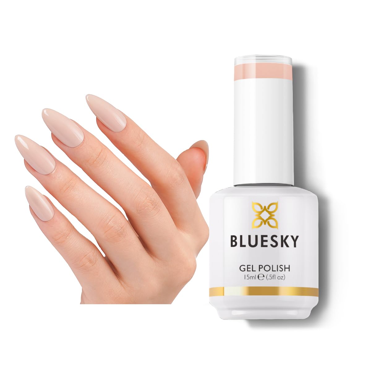 BLUESKY Nude Nail Polish - Skin Tones French Manicure Nail Soak Off Gel Polish,Vegan,Nail Art,DIY at Home,15ml 80567P POWDER MY NOSE - Image 4