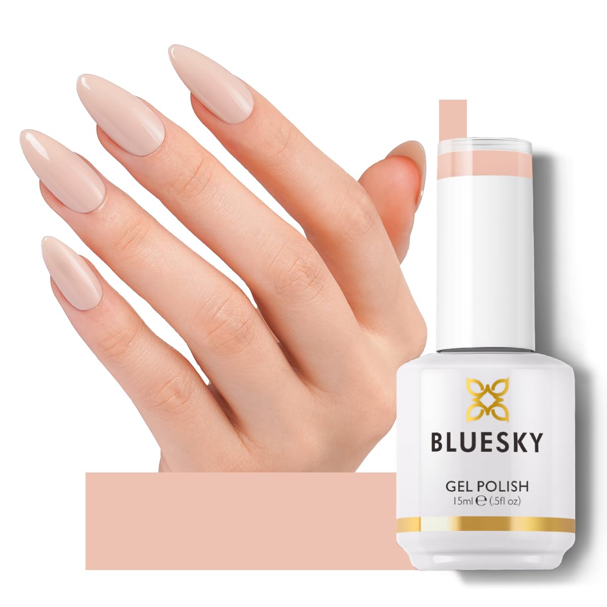 BLUESKY Nude Nail Polish - Skin Tones French Manicure Nail Soak Off Gel Polish,Vegan,Nail Art,DIY at Home,15ml 80567P POWDER MY NOSE