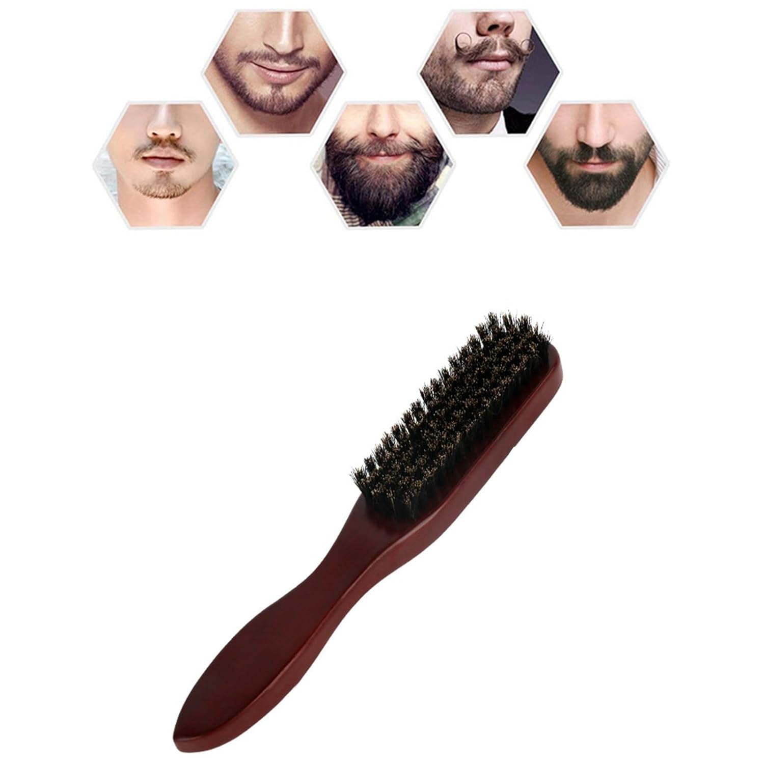 Boar Bristle Slick Back Hair Brush - Soft/Medium Teasing Boar Bristle Hair Brush Smoothing Hairbrush to Style, Polish, & Lay Hair Down Flat to Create a Sleek Frizz Free Hairstyle for Women and Men - Image 3
