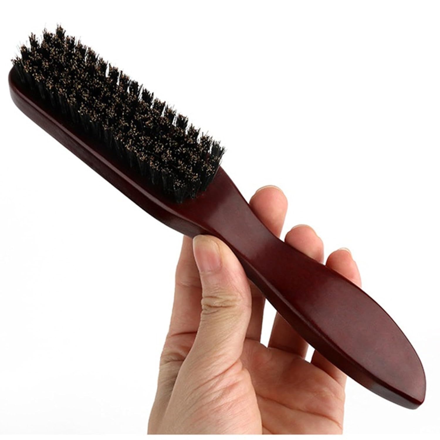 Boar Bristle Slick Back Hair Brush - Soft/Medium Teasing Boar Bristle Hair Brush Smoothing Hairbrush to Style, Polish, & Lay Hair Down Flat to Create a Sleek Frizz Free Hairstyle for Women and Men - Image 6