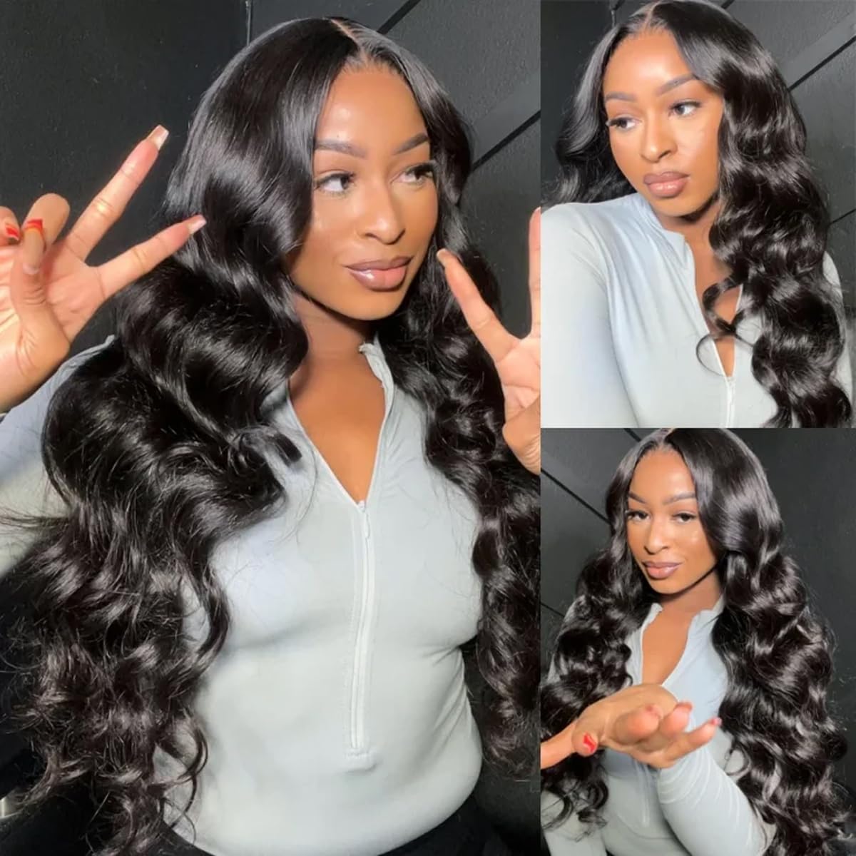 Body Wave Bundles Human Hair 14 16 18 Inch Human Hair Bundle 100% Unprocessed Brazilian Virgin Hair 3 Bundles Human Hair Extensions for Black Women Natural Color - Image 7