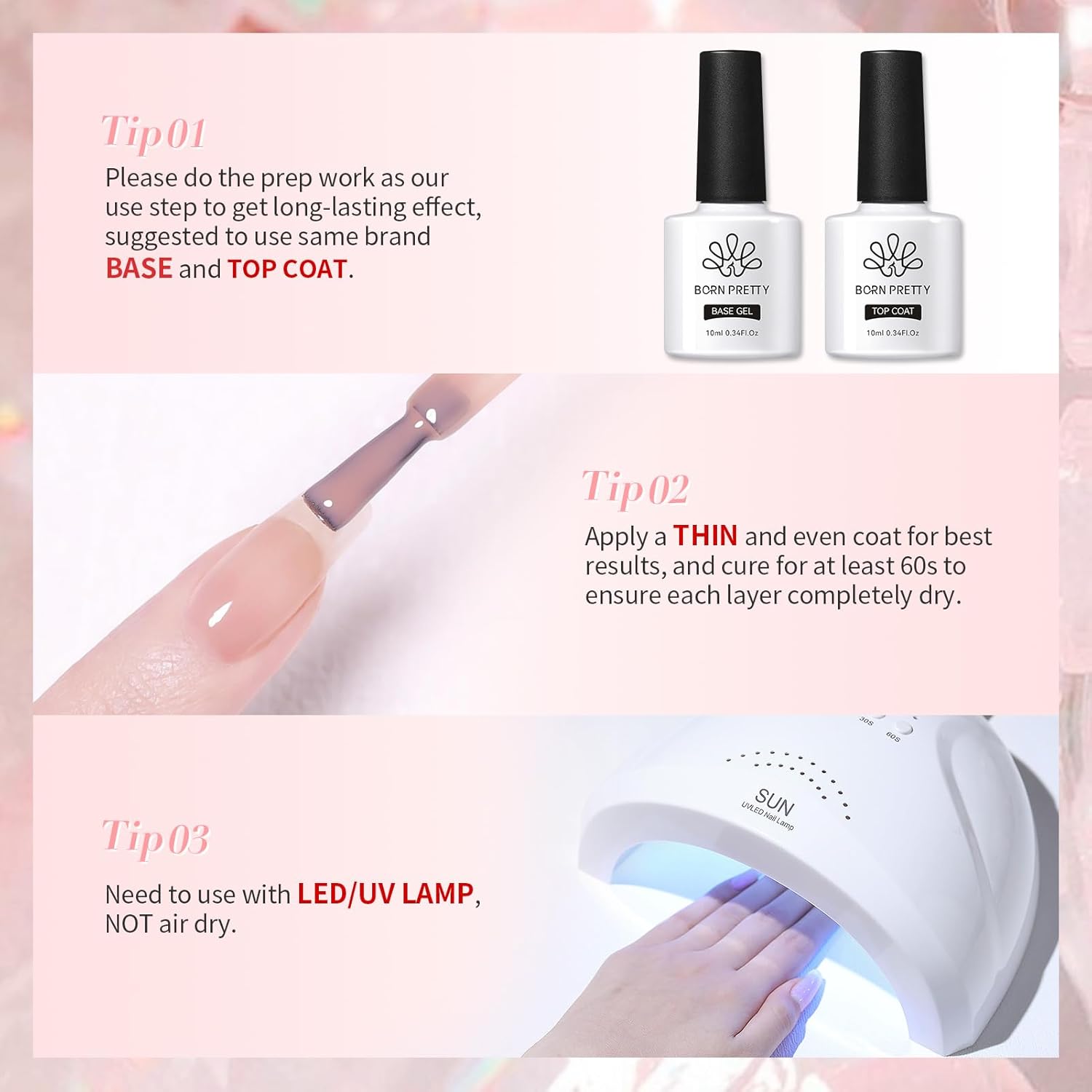 BORN PRETTY Jelly Gel Nail Polish Jelly Nude Gel Polish Sheer Translucent Skin Stone Natural Soak Off Hema-Free Gel Polish Nail Art DIY 15ML - Image 9