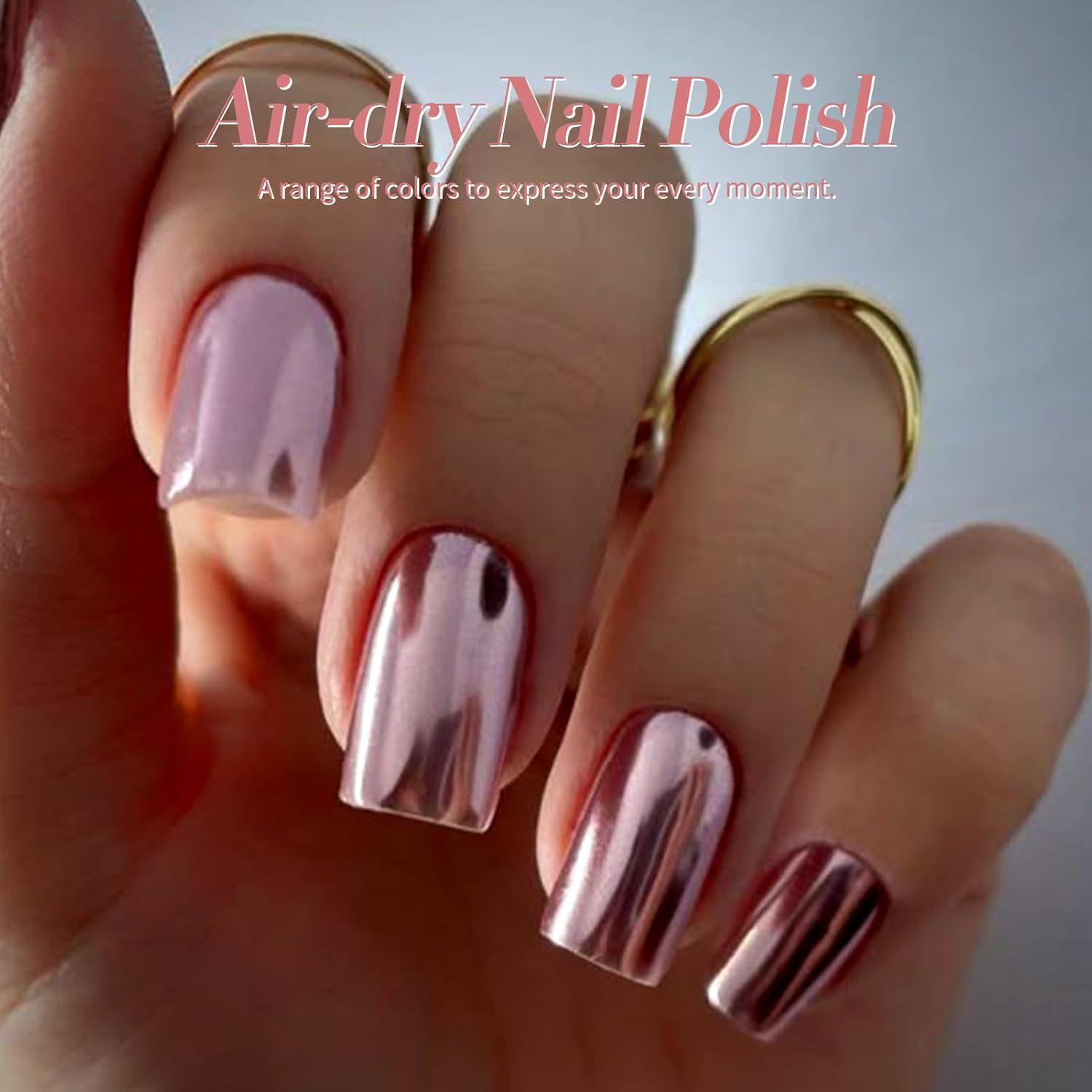 Born Pretty Metallic Nail Polish Set, 15 Colors Metallic Mirror Quick Dry Nail Polish Red Pink Gold Silver Purple Chrome Holographic Regular Nail Polish Nail Lacquer Fingernail Glossy Nail Polish Set - Image 3