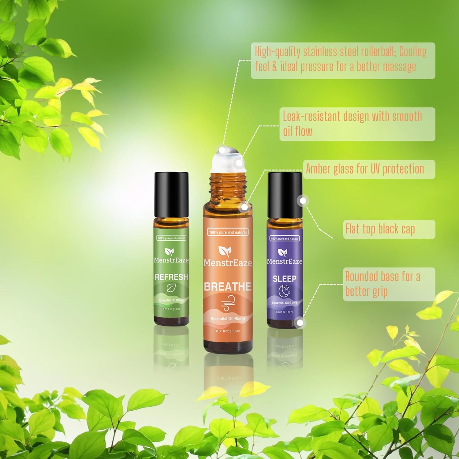 Breathe Essential Oil Roll-On Blend, Therapeutic-Grade Clear Breathing & Energy Boost, 100% Natural & Pure, Pure Blend of Eucalyptus, Peppermint & Australian Tea Tree, 10ml - Image 8