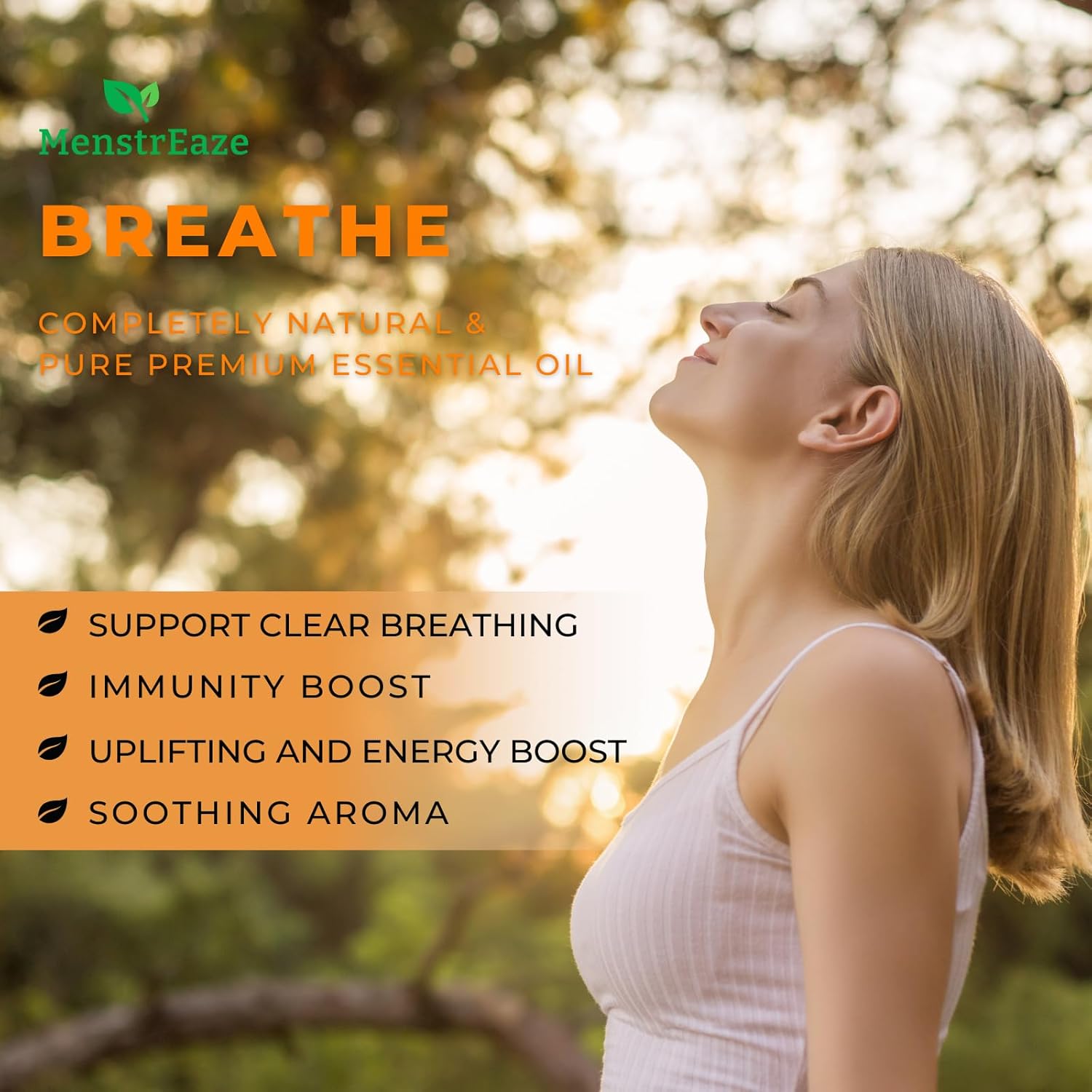 Breathe Essential Oil Roll-On Blend, Therapeutic-Grade Clear Breathing & Energy Boost, 100% Natural & Pure, Pure Blend of Eucalyptus, Peppermint & Australian Tea Tree, 10ml - Image 2