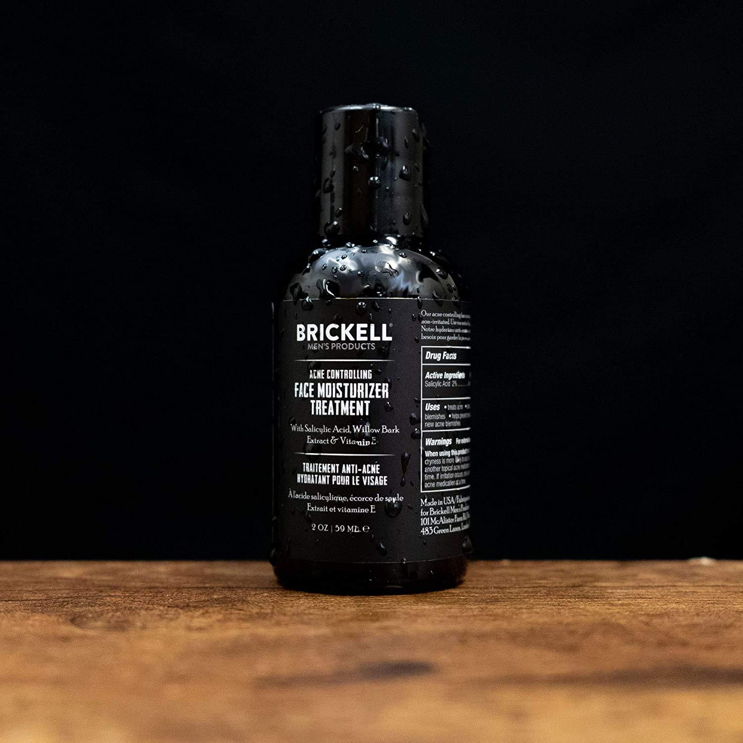 Brickell Men's Acne Controlling Face Moisturizer Treatment for Men, Natural and Organic Acne Face Moisturizer Treatment to Clear Acne, Even Skin Tone and Moisturize Skin, 2% Salicylic Acid, 2 Ounces - Image 2