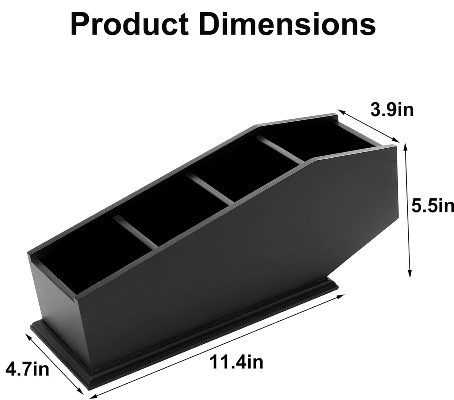 Brush Holder Coffin Makeup Brush Holder Gothic Desk Organizer Black Boxes for Desk Spooky Home Office Desk Organizer-Vanity Organizer and Desk Storage-4 Compartments - Image 4