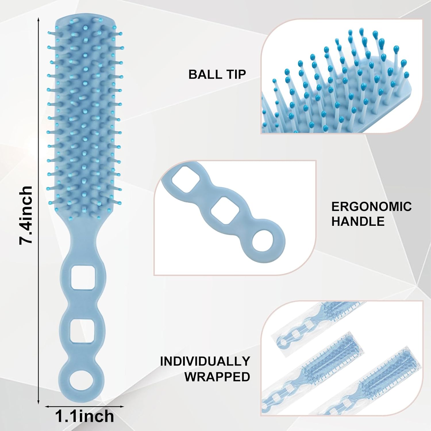 Bulk Hair Brushes for Homeless, 100 Pieces Hair Brush Bulk for Curly Wavy Hair Blow Drying Styling Detangling Suitable for Shelter, Hotel(Colorful) - Image 3