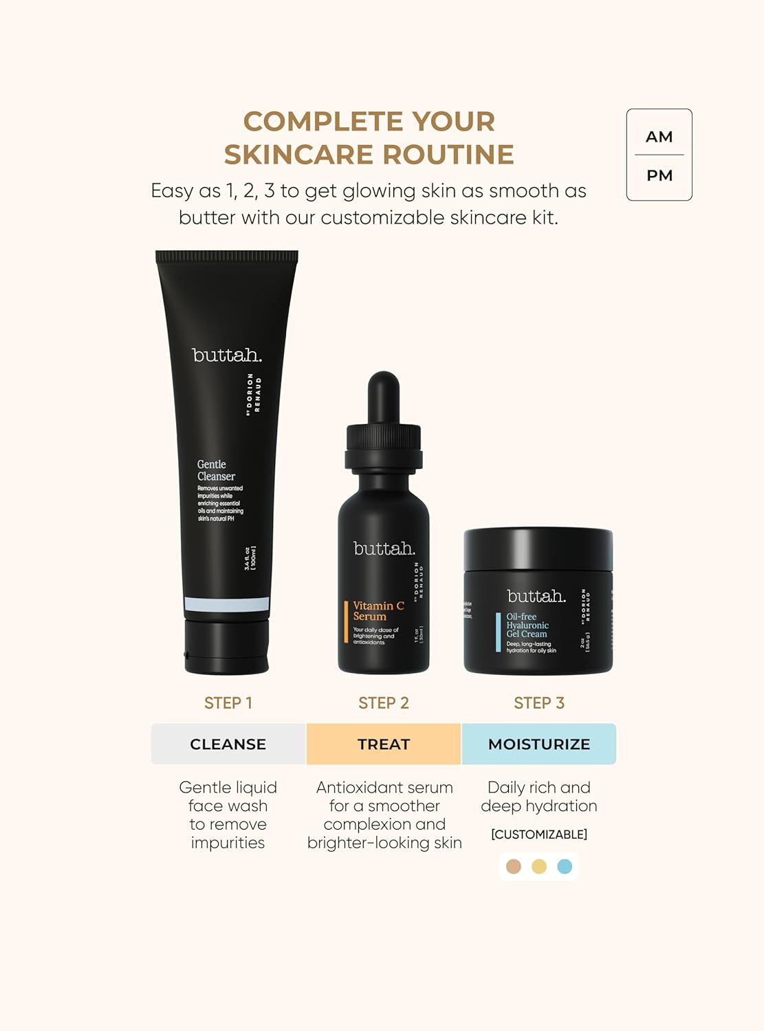 Buttah Skin by Dorion Renaud Oil-Free Hyaluronic Gel Cream 2oz - Daily Moisturizer - Hyaluronic Acid for Deep Hydration - AM & PM Moisturizer - Naturally Based Skin Care - Black-Owned Skincare - Image 4