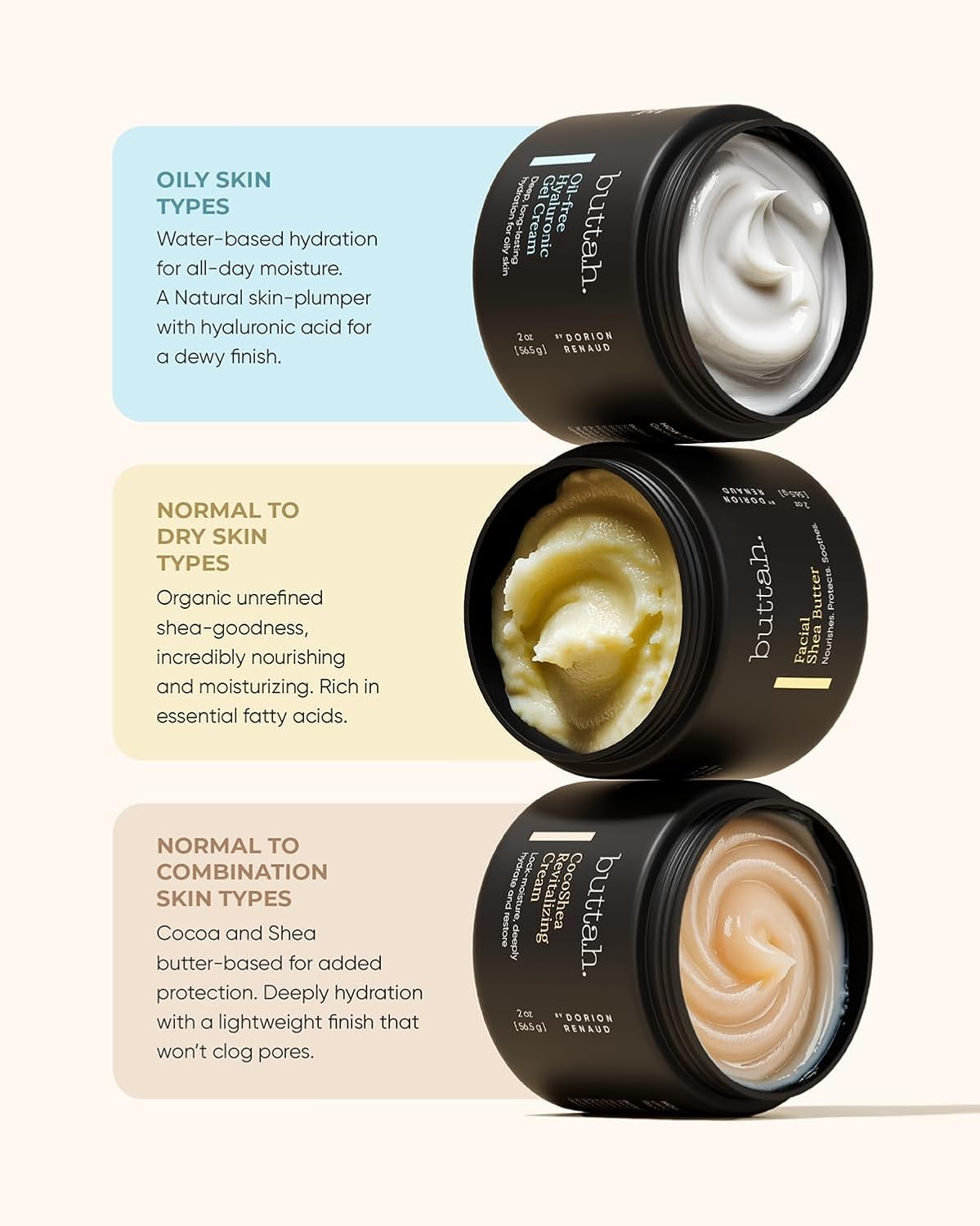 Buttah Skin Transforming Kit for Melanin Rich Skin | CocoShea Revitalizing Cream 2 oz | Vitamin C Serum 1 oz | Buttah Cleanser 3.4 oz | Black Owned Skincare - Image 3