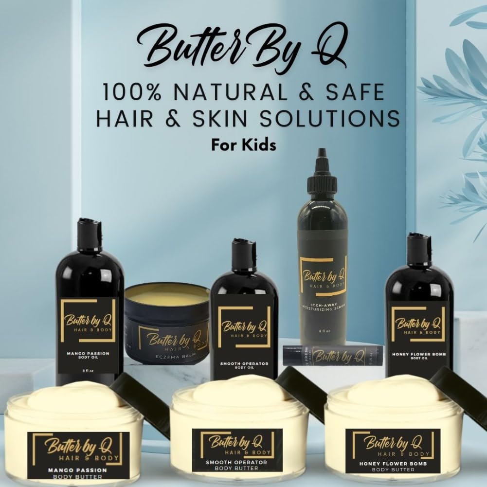 Butter By Q- Itch-Away Moisturizing Serum The Best All-Natural Remedy for an Itchy Scalp. Large 8-oz Bottle with Easy-Applicator Tip to Remedy Any Dry Super Itchy Scalp, Natural Hair Moisturizer - Image 8