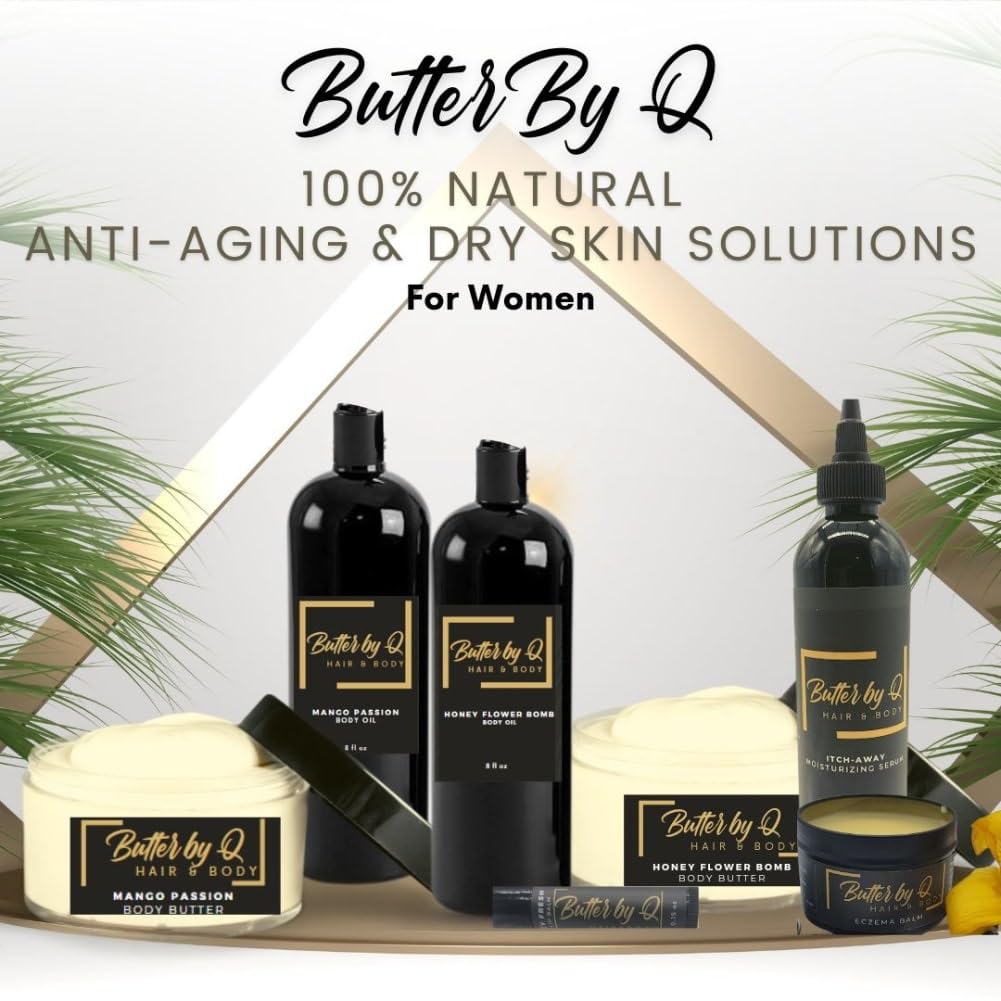 Butter By Q- Itch-Away Moisturizing Serum The Best All-Natural Remedy for an Itchy Scalp. Large 8-oz Bottle with Easy-Applicator Tip to Remedy Any Dry Super Itchy Scalp, Natural Hair Moisturizer - Image 9