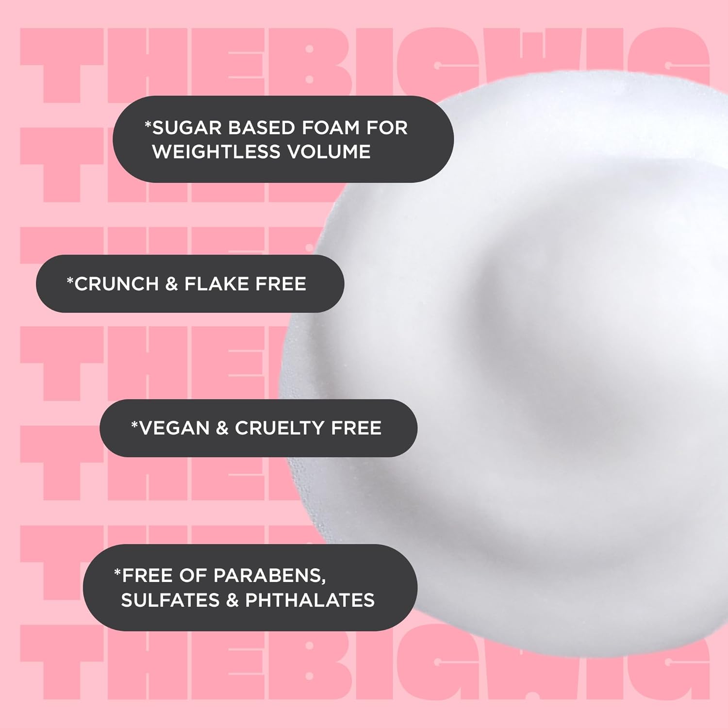 Cake Beauty Volumizing Mousse, The Big Wig - High Volume, Flexible Hold Hair Mousse with 450 F Heat Protection - For All Hair Types - 8.4 oz - Image 6