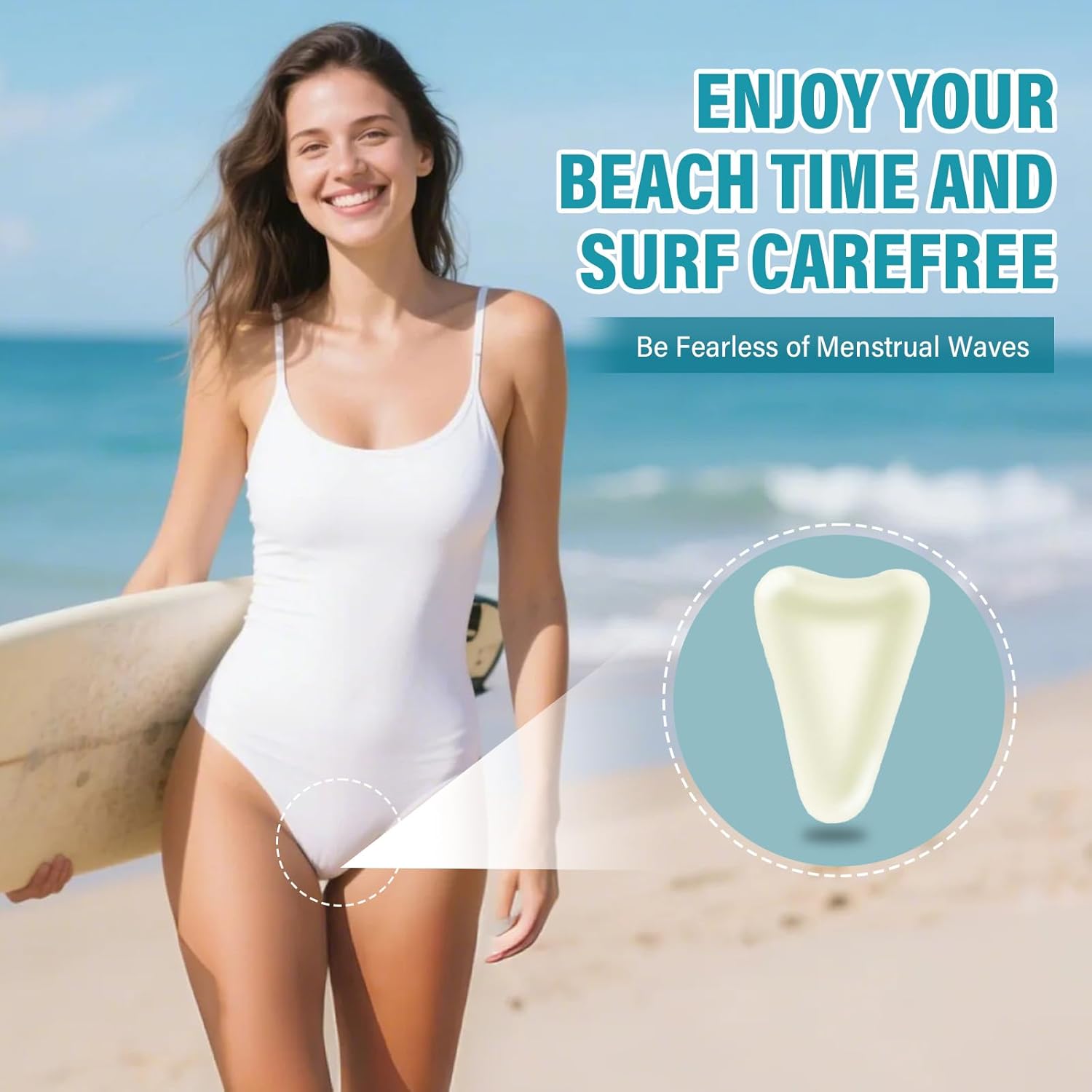Camel Toe Concealer, Seamless Camel Toe Hider for Women, Reusable Anti Camel Toe Insert for Swimsuits, Leggings, Bikini &Tight Clothes, Waterproof, Soft, Easy to Clean, 4PCS - Image 3