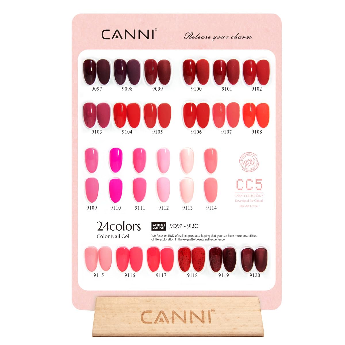 CANNI 30Pcs 9ML Hema-free Gel Nail Polish Set,Dark Red Hot Pink Purple Brown Burgundy Red Jelly Gel Polish Kit Soak Off LED Nail Polish Set Nail Art Starter Manicure Salon DIY at Home - Image 2