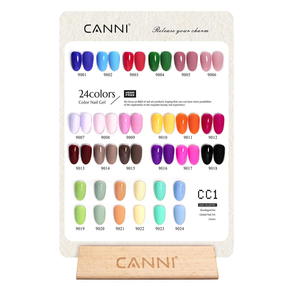 CANNI CC1 30Pcs 9ML Hema-free Gel Nail Polish Set, Black Pink Nude Red Blue Green Gel Polish Kit Color Soak Off LED Nail Gel Polish Set Nail Art Starter Manicure Salon DIY at Home - Image 2