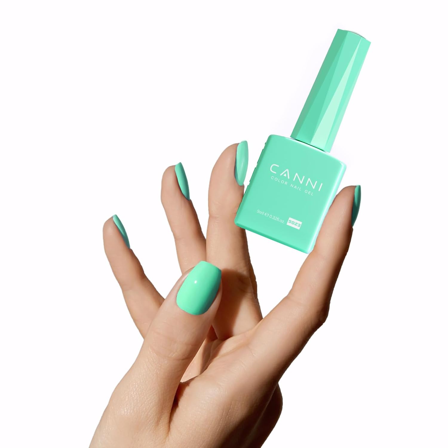 CANNI Pastel Green Gel Nail Polish, 1Pcs Sage Light Green Gel Polish Lime Mint Green Color Nail Polish Gel High Gloss Soak Off U V Gel Nail French Nail Manicure Salon DIY - Image 5